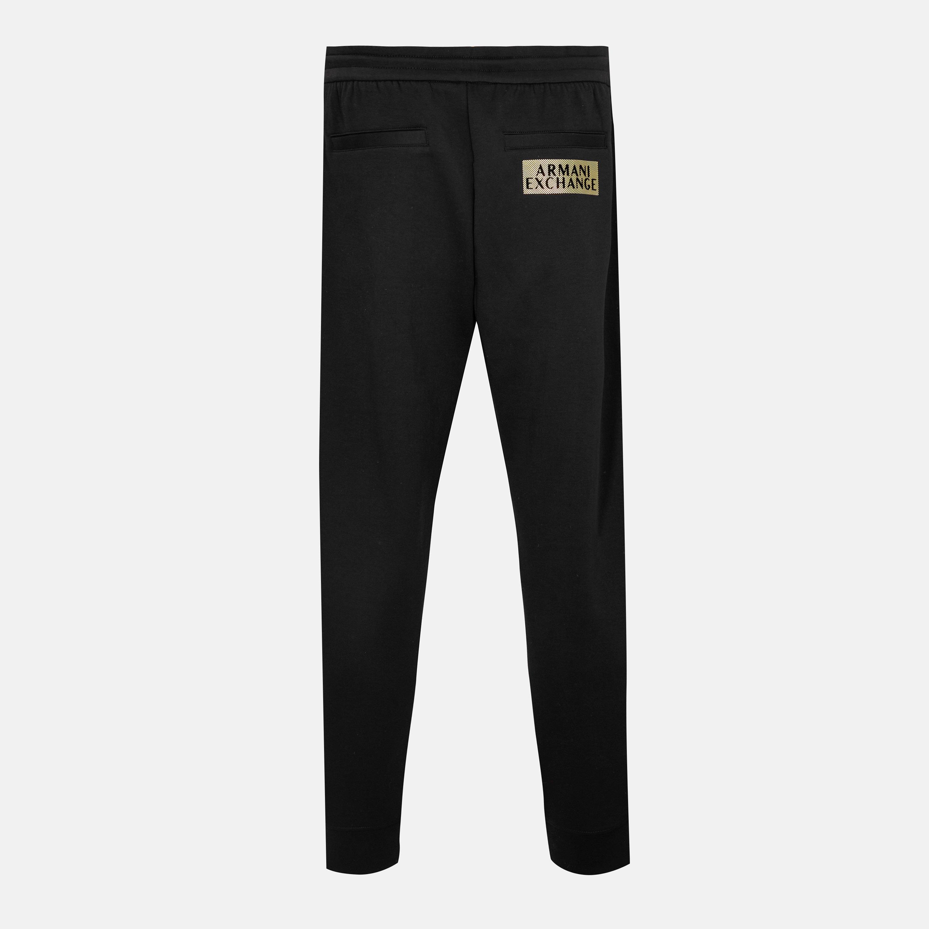 Blk/Gold MC237 - Armani Exchange - Men's Closed Hem Fleece Joggers - 2