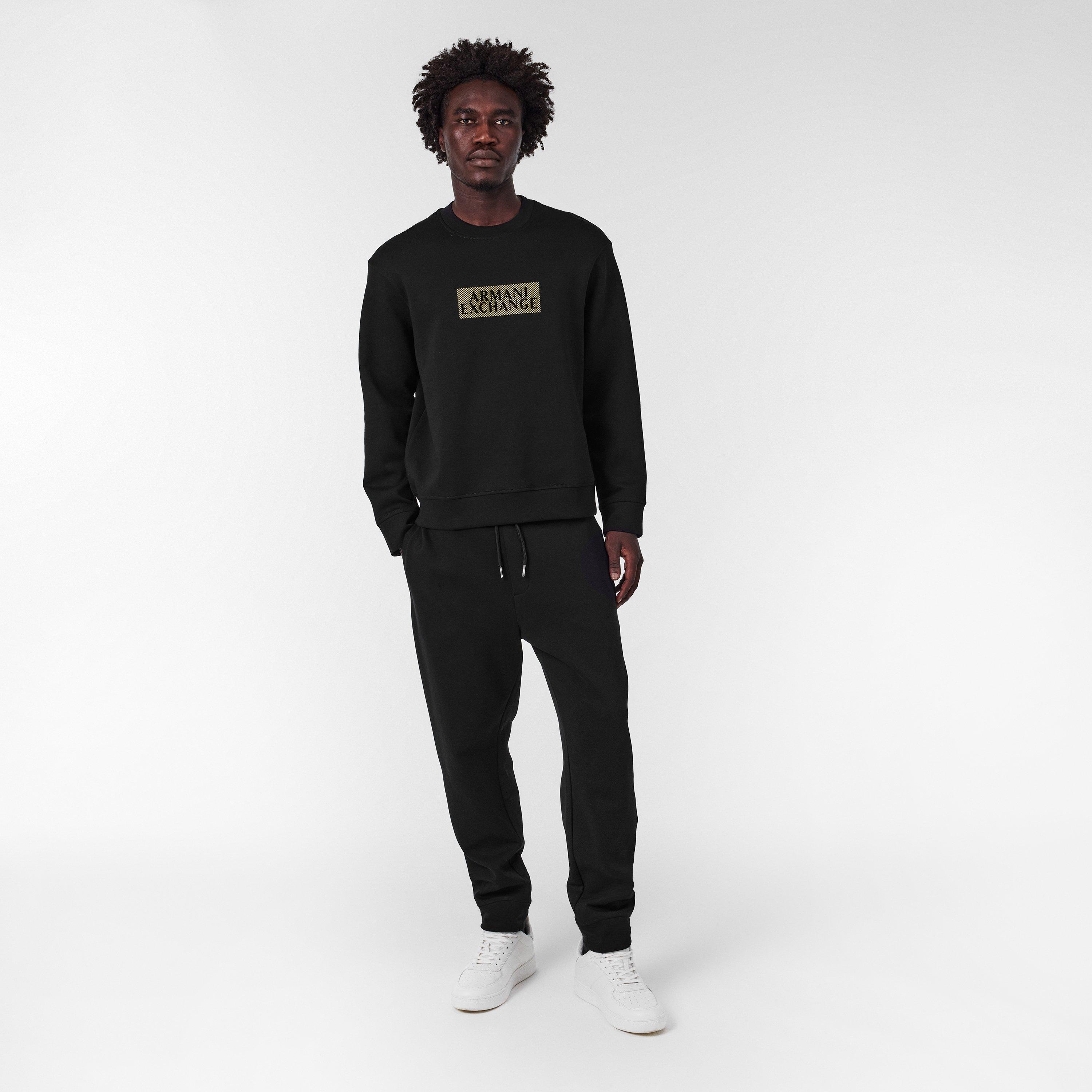 Blk/Gold MC237 - Armani Exchange - Men's Closed Hem Fleece Joggers - 6