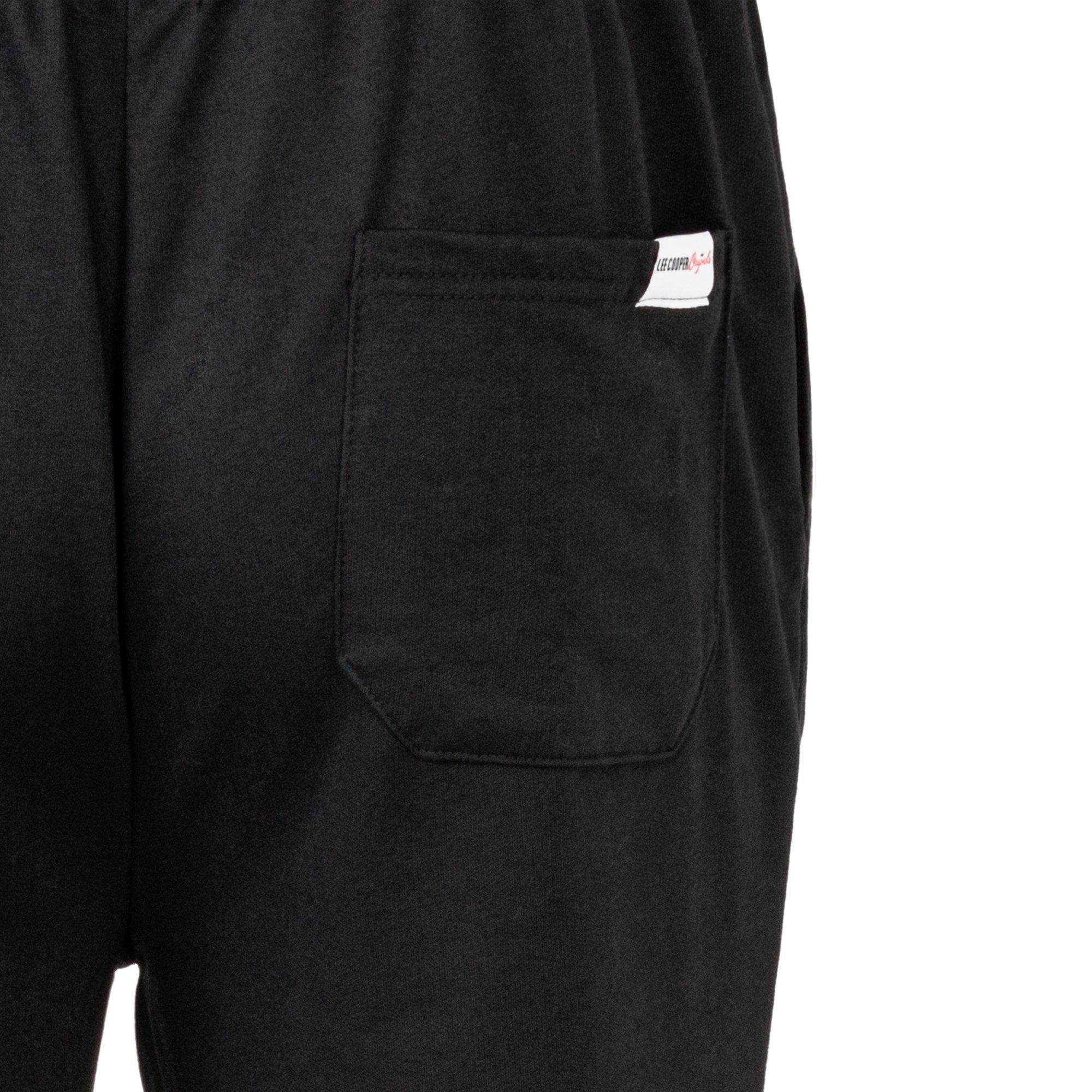 Black - Lee Cooper - LC Fleece Jogging Bottoms Mens - 4