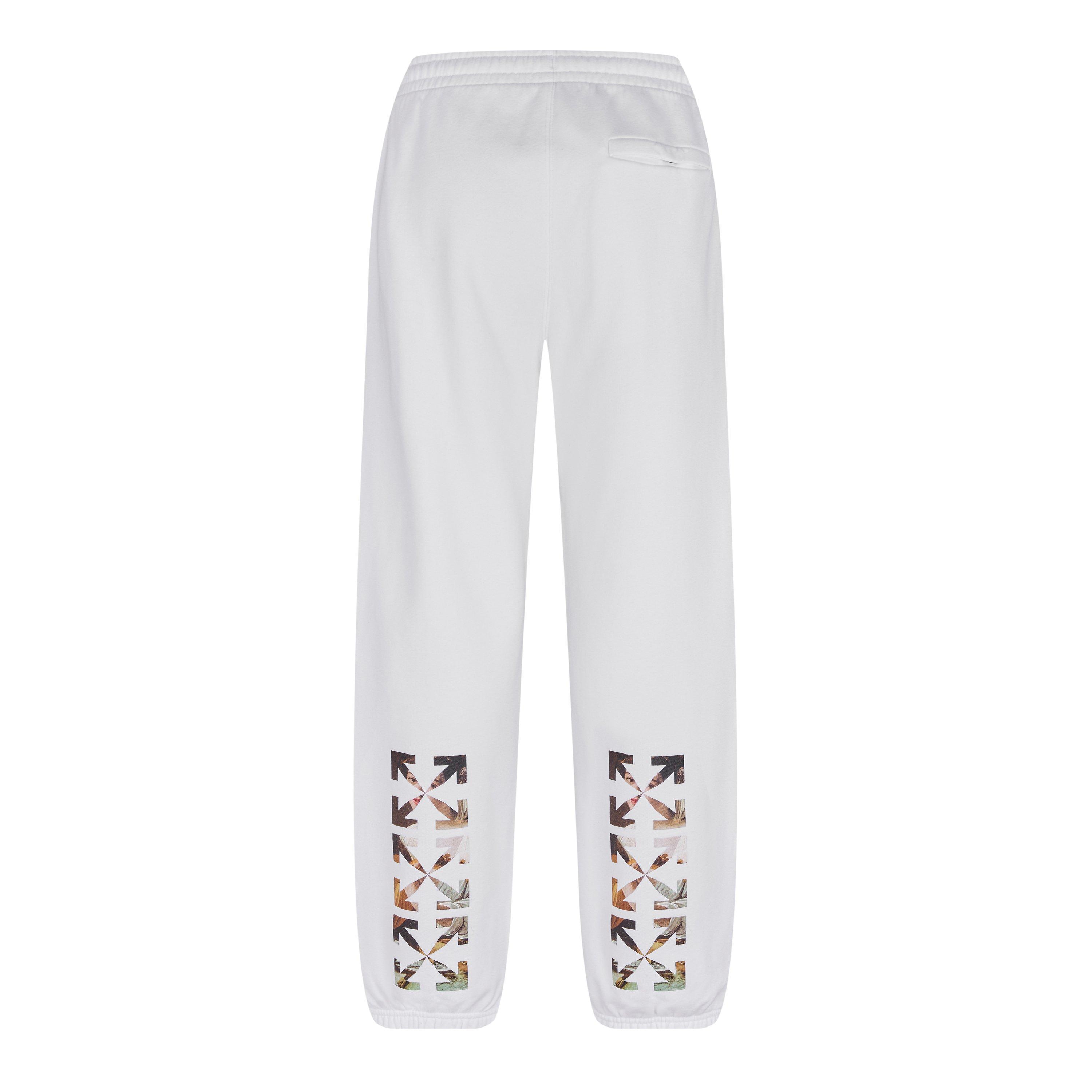 Off White Men's Slim Sweatpants, Slim Fit Closed Hem Fleece