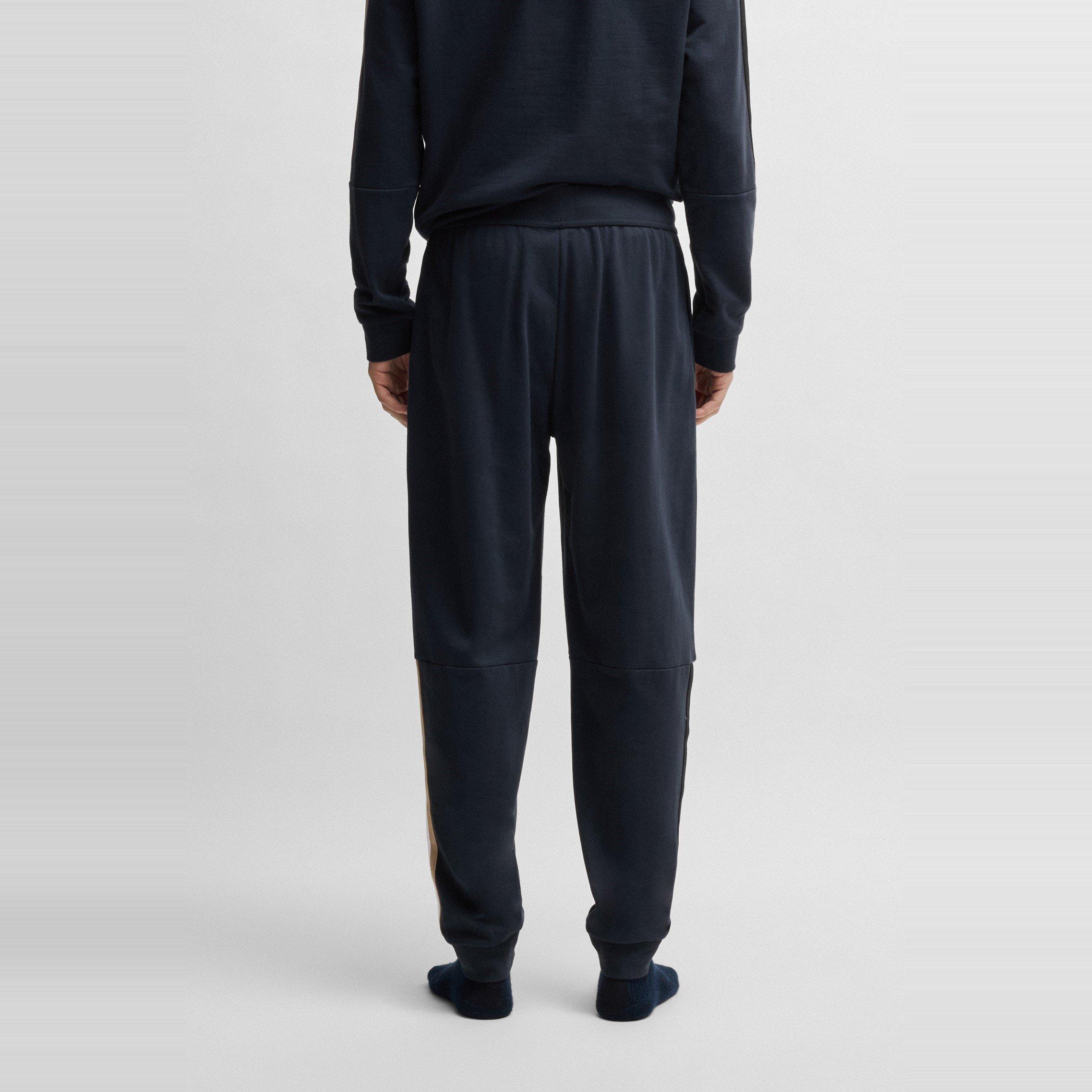 Navy - Boss - Mens BOSS Iconic Closed Hem Fleece Joggers - 3