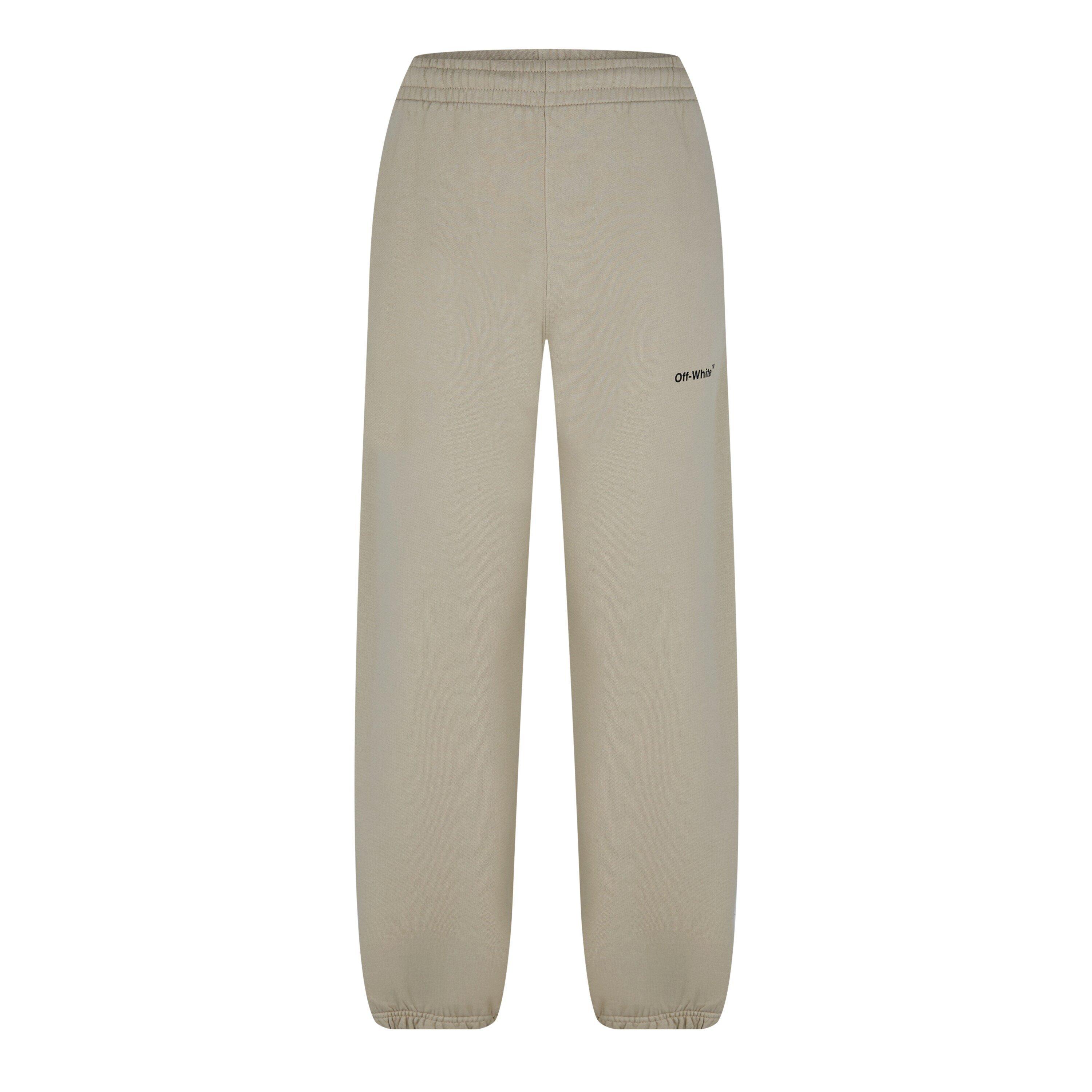 Dark Sand/Blk - Off White - Men's Caravaggio Diagonal Fleece Joggers - 1