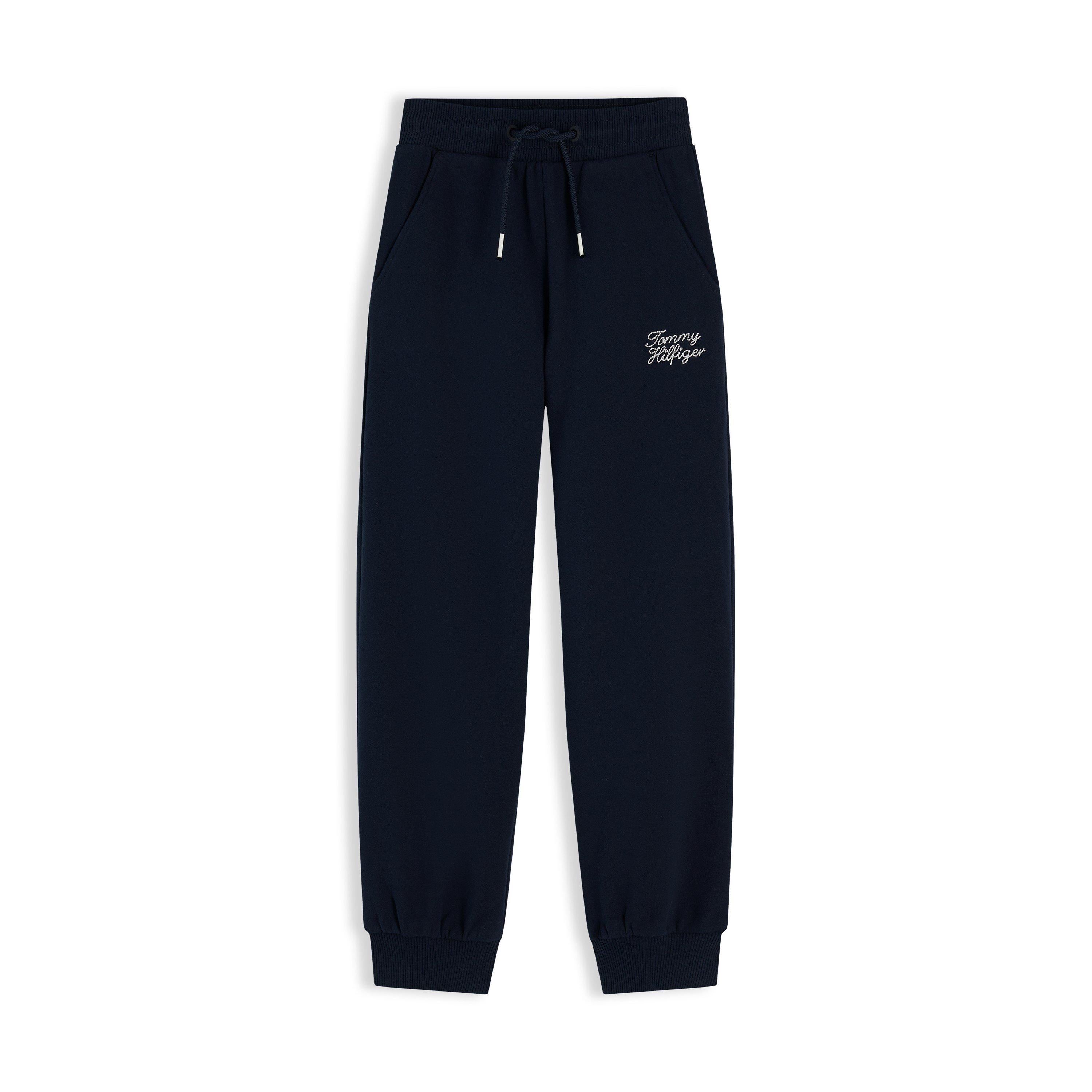 Tommy Hilfiger Kids' Closed Hem Fleece Joggers - Night Navy C1G - Size 12Y