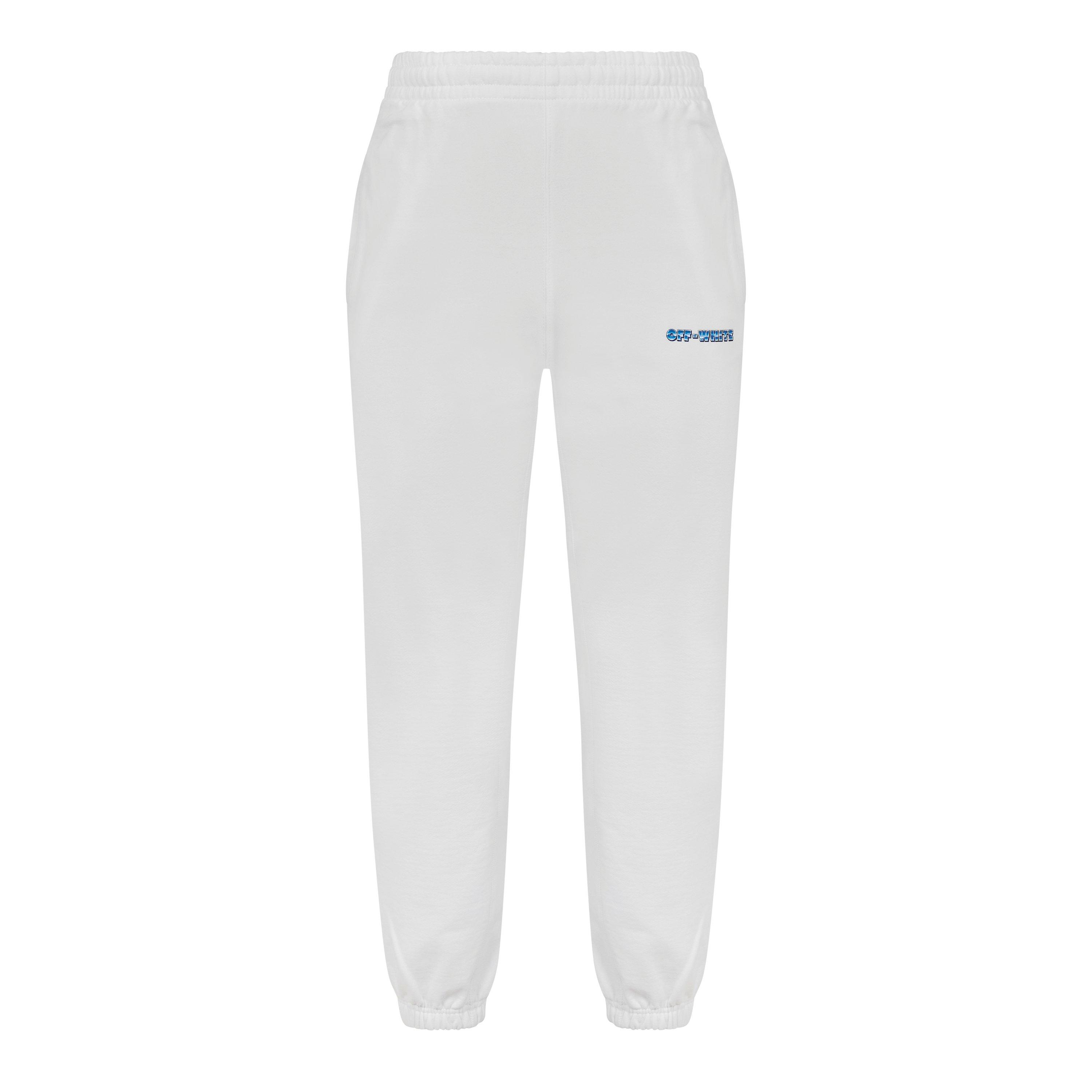 White - Off White - Men's Slim Fleece Joggers - 1