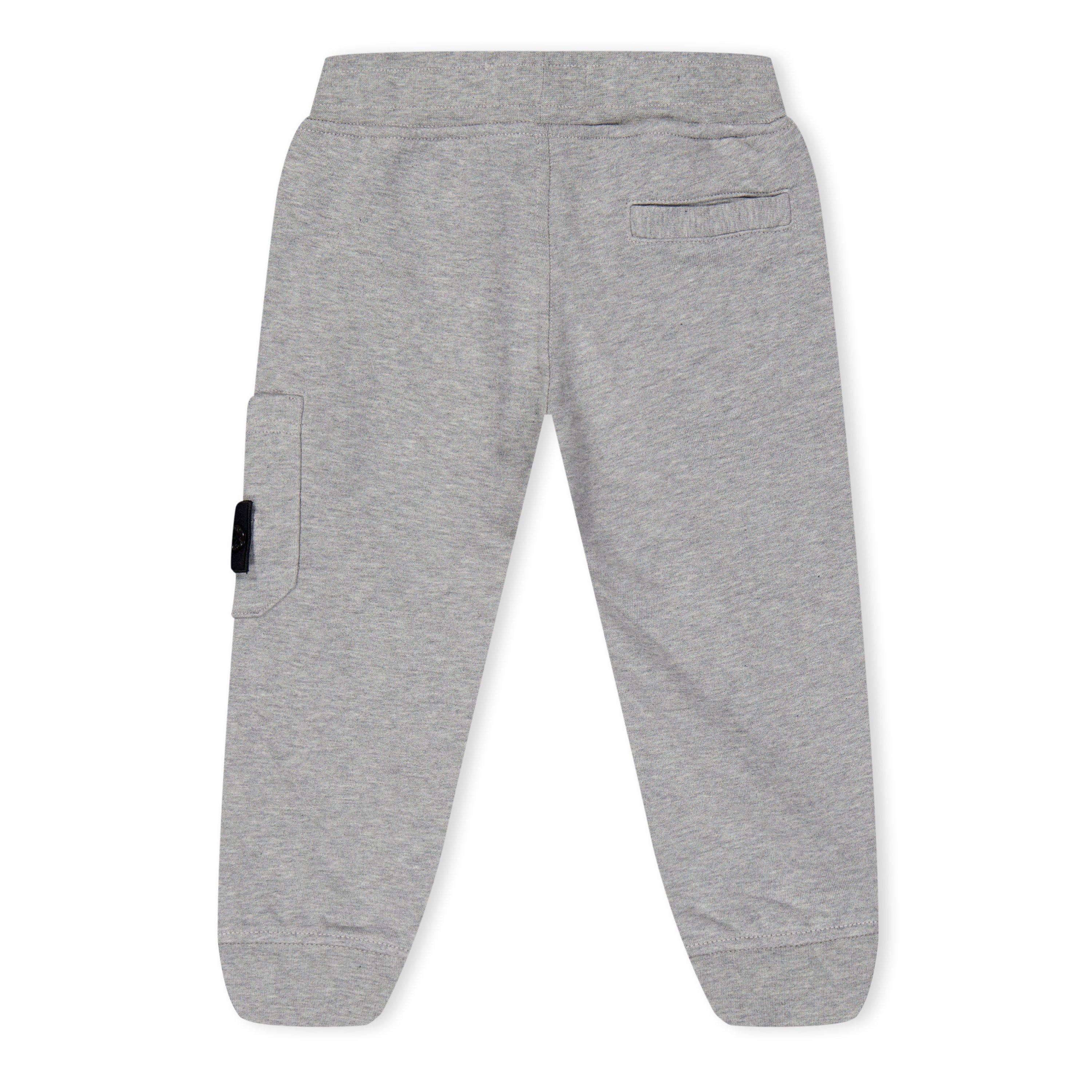 Grey Mel V0M64 - Stone Island - Boys' Plain Cotton Compass Jogging Bottoms - 2