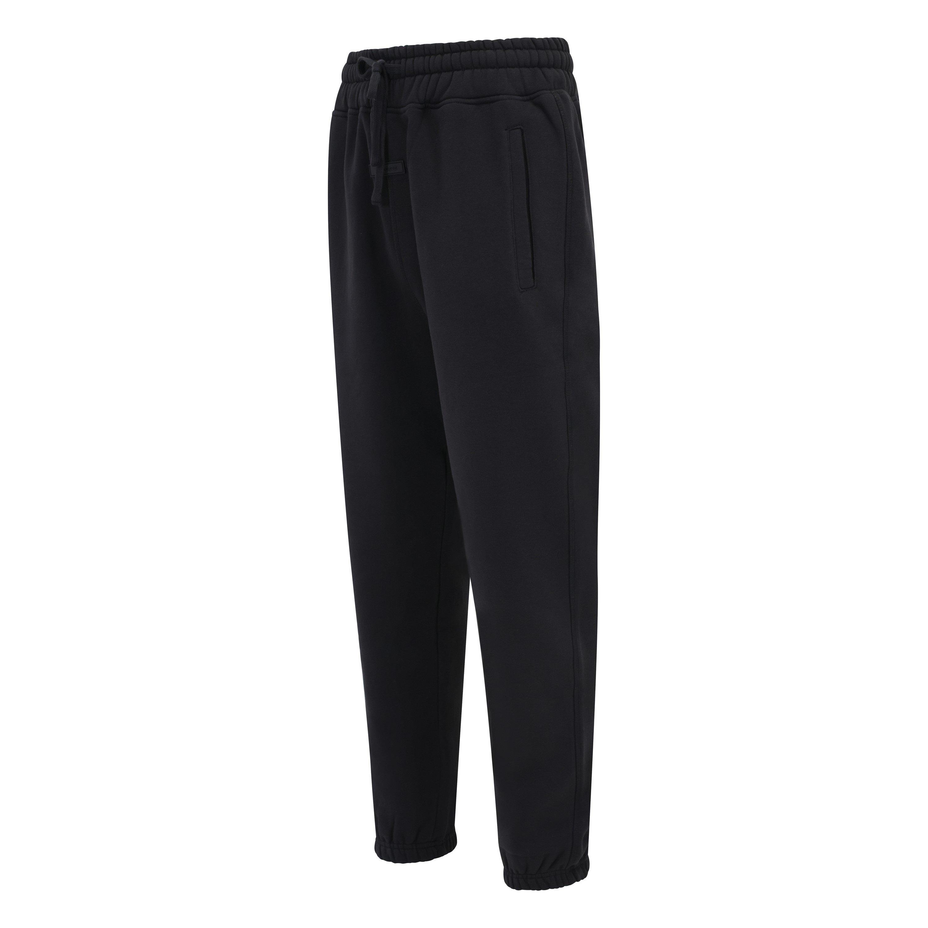 Negro - Tela Cruz - Men's Studio Cuffed Closed Hem Fleece Jogging Bottom - 6