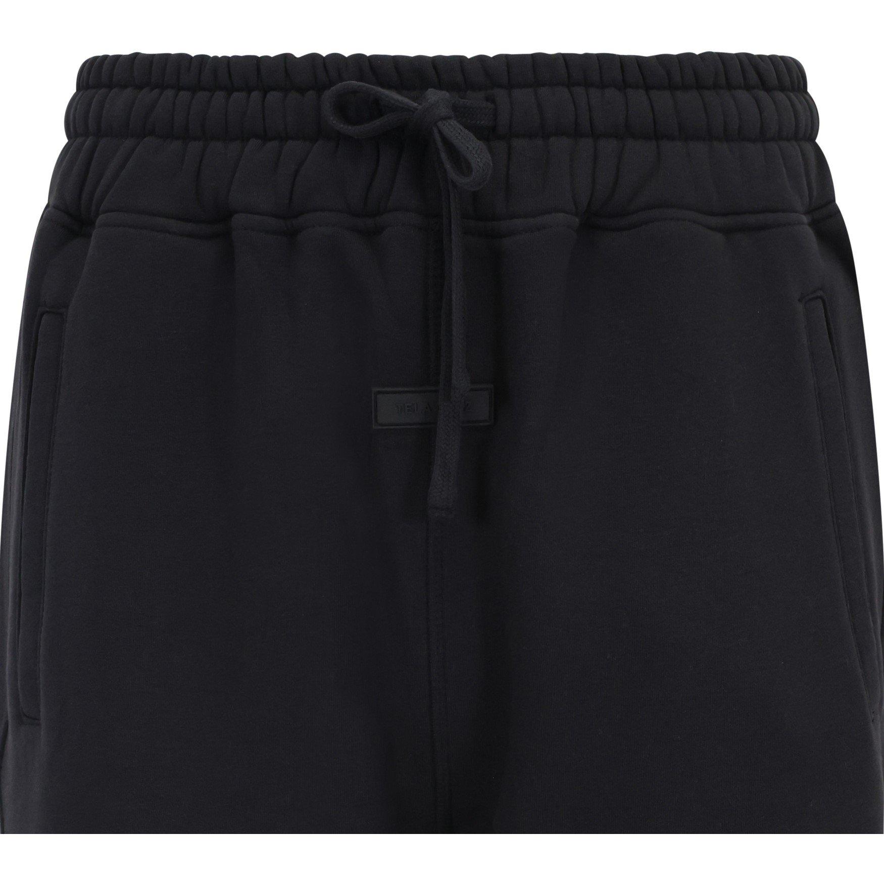 Negro - Tela Cruz - Men's Studio Cuffed Closed Hem Fleece Jogging Bottom - 8