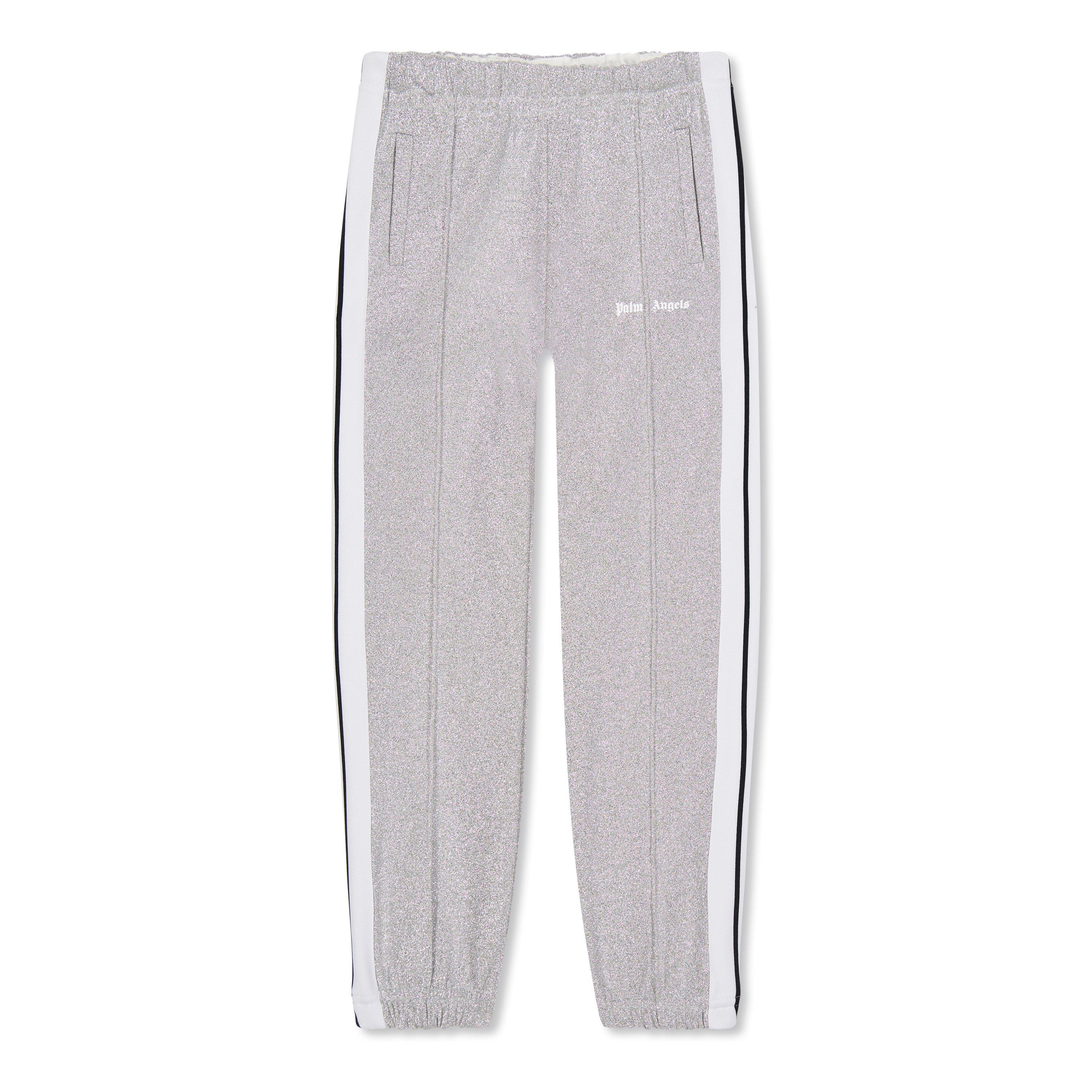 Zilver/Wit - Palm Angels - Kids' Lurex Closed Hem Fleece Joggers - 1