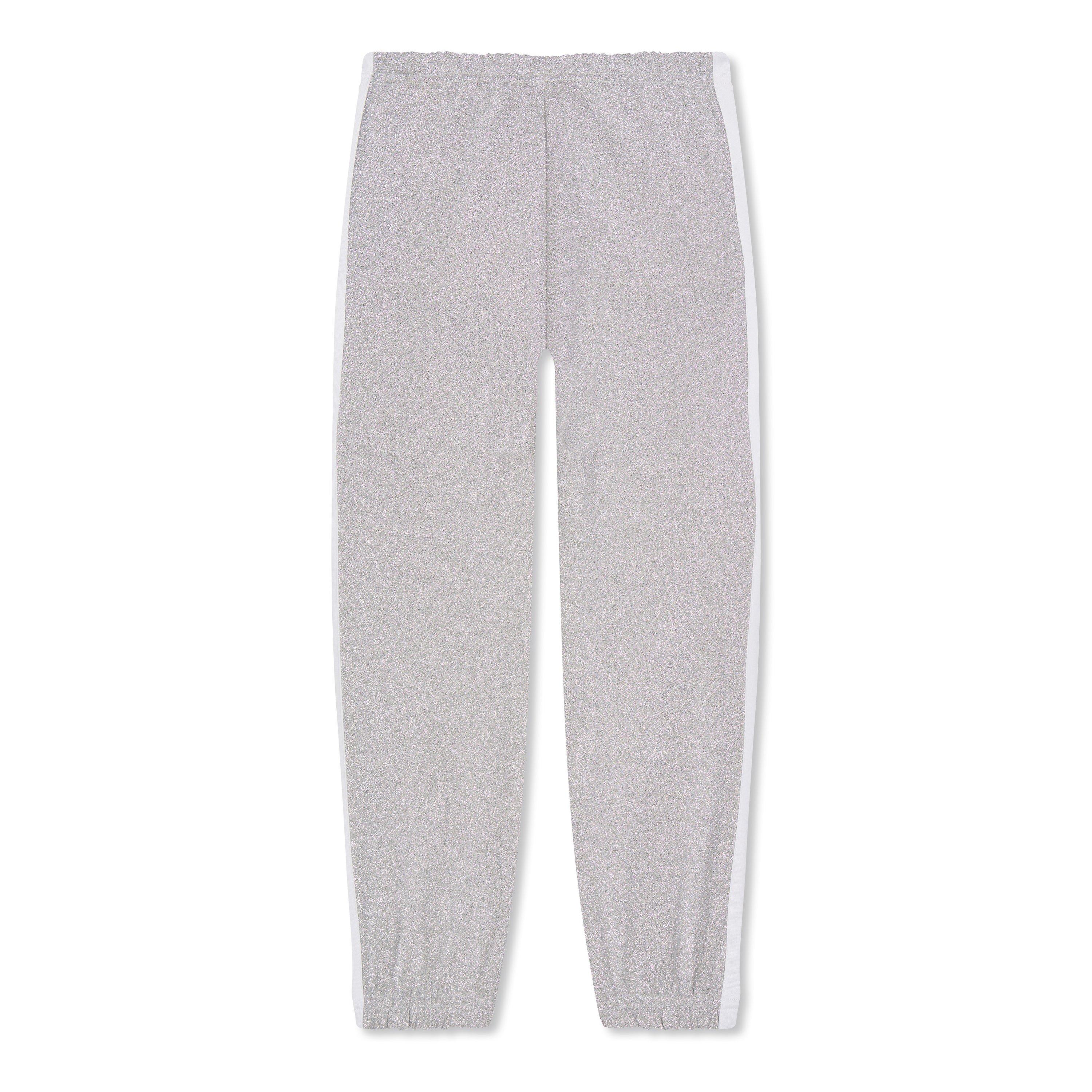 Zilver/Wit - Palm Angels - Kids' Lurex Closed Hem Fleece Joggers - 2