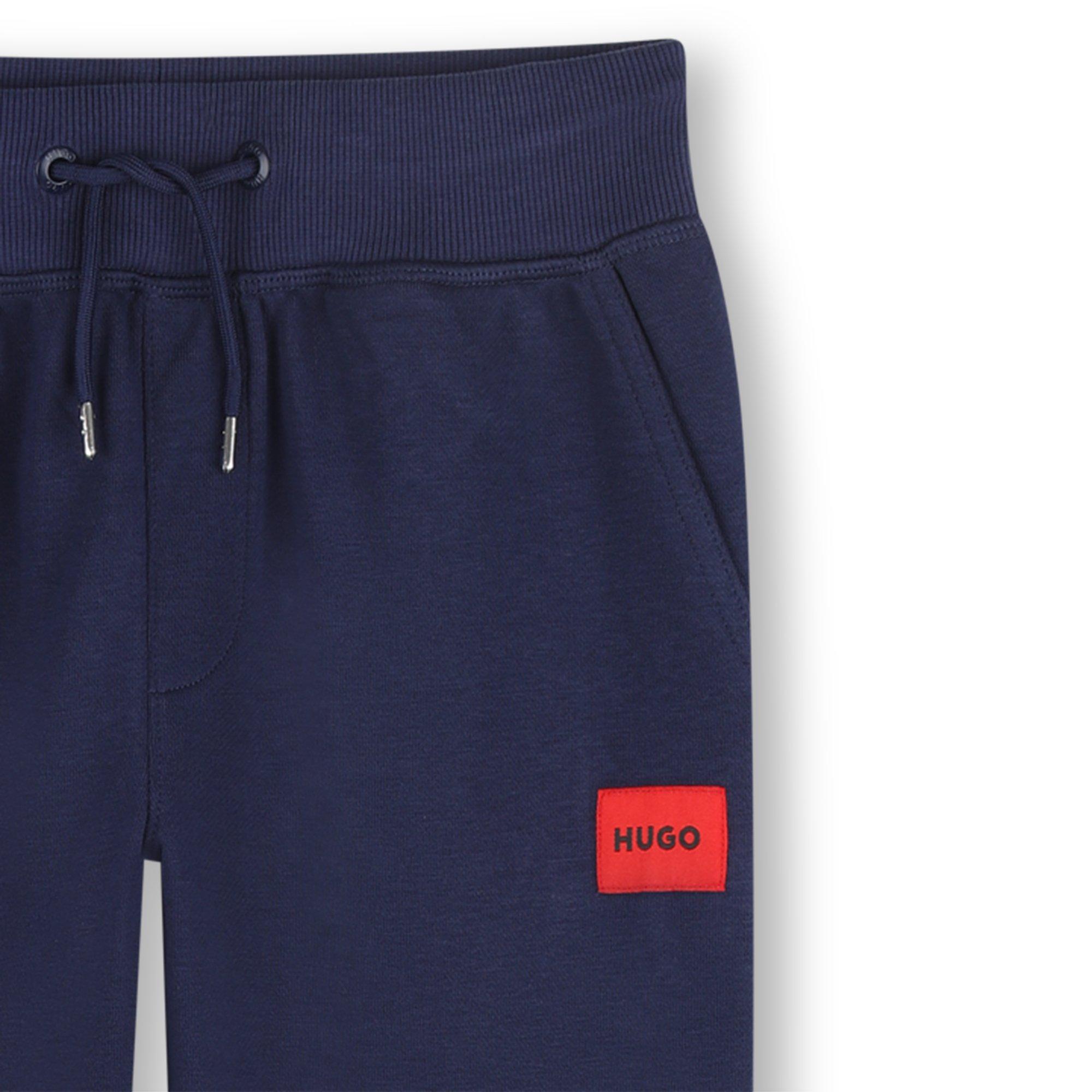 Navy Blue - Hugo - Kids' Closed Hem Fleece Joggers - 3