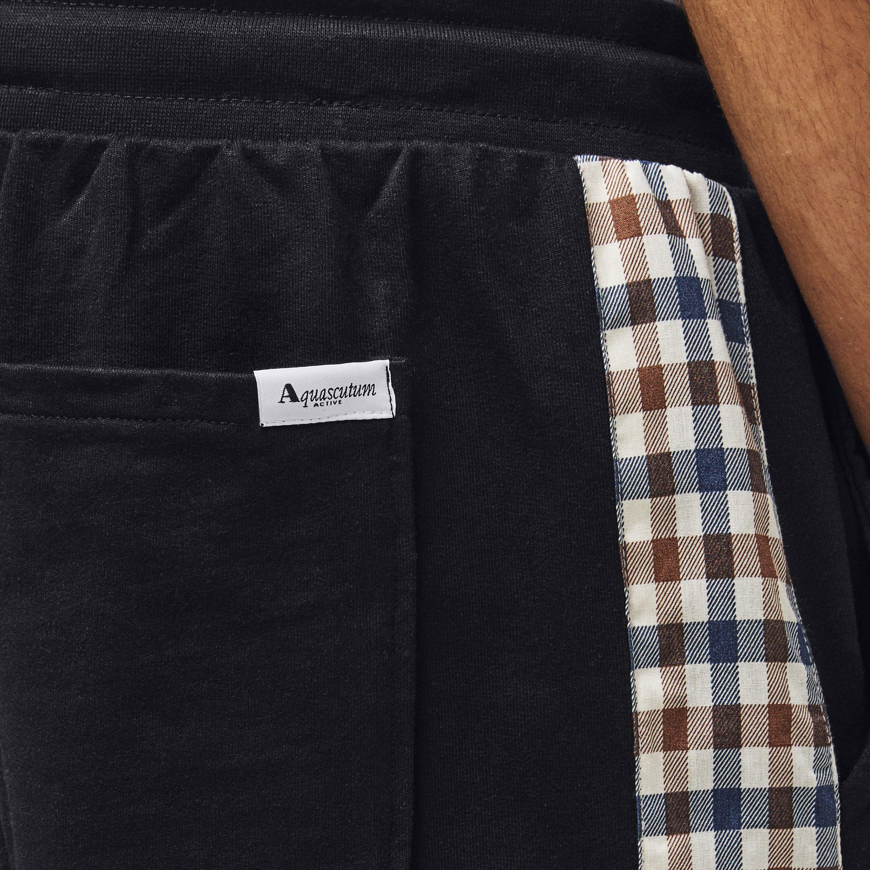 Black - Aquascutum - Men's AquAct Tape Closed Hem Fleece Joggers - 5
