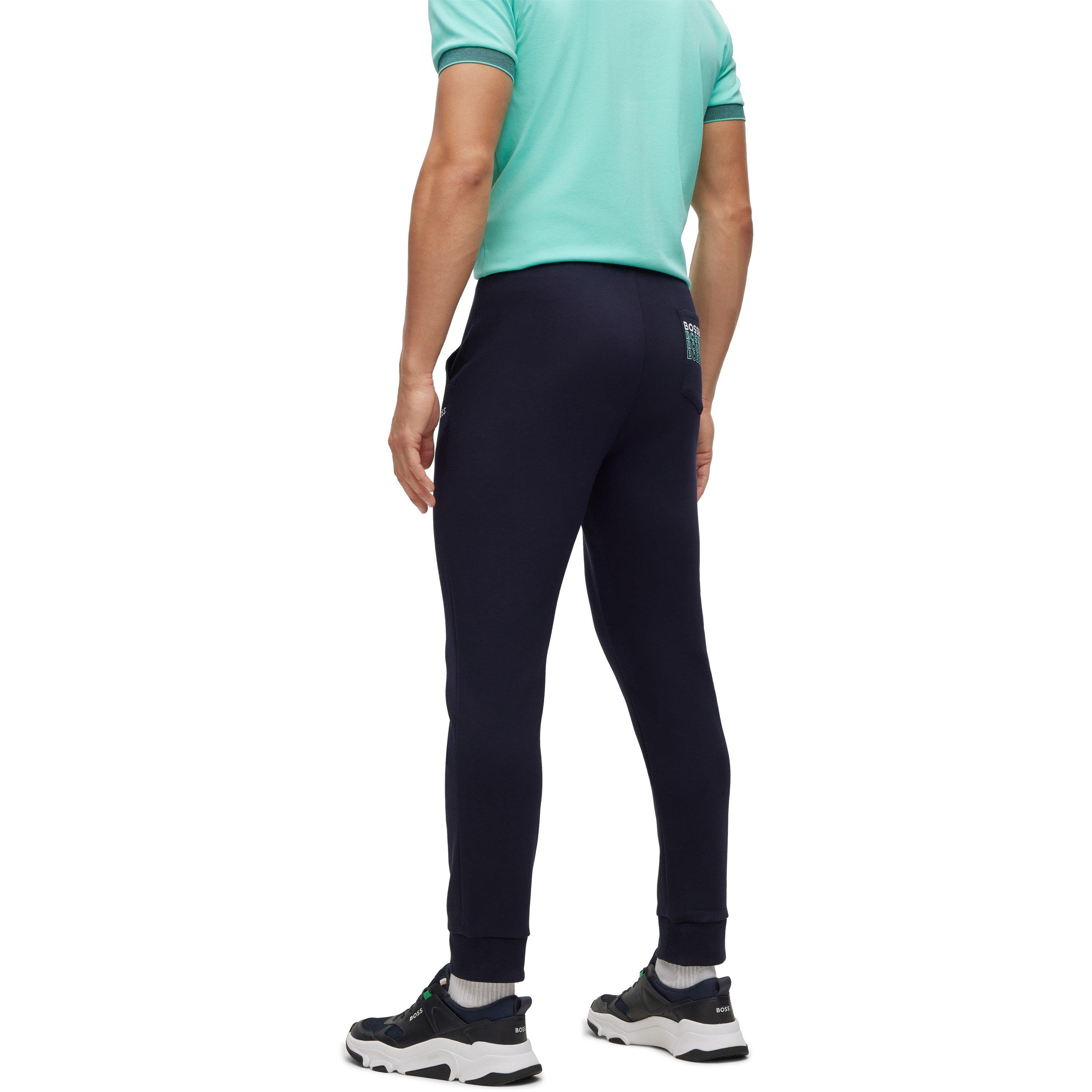 Blue - Boss - Men's Hadiko Closed Hem Fleece Joggers - 3