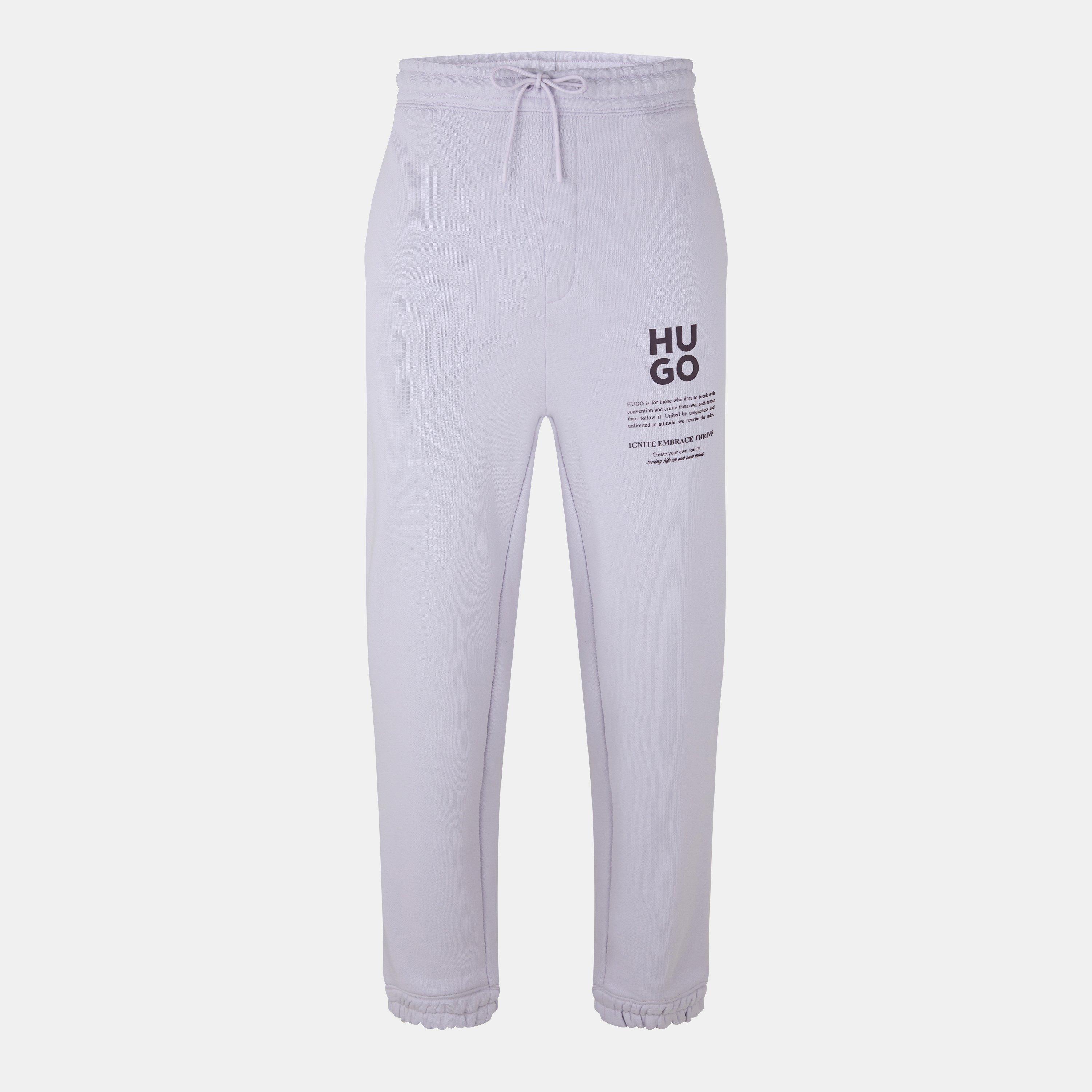 Hugo Men's Closed Hem Fleece Tailored Fit Joggers - Lt/Pstl Purple - XS