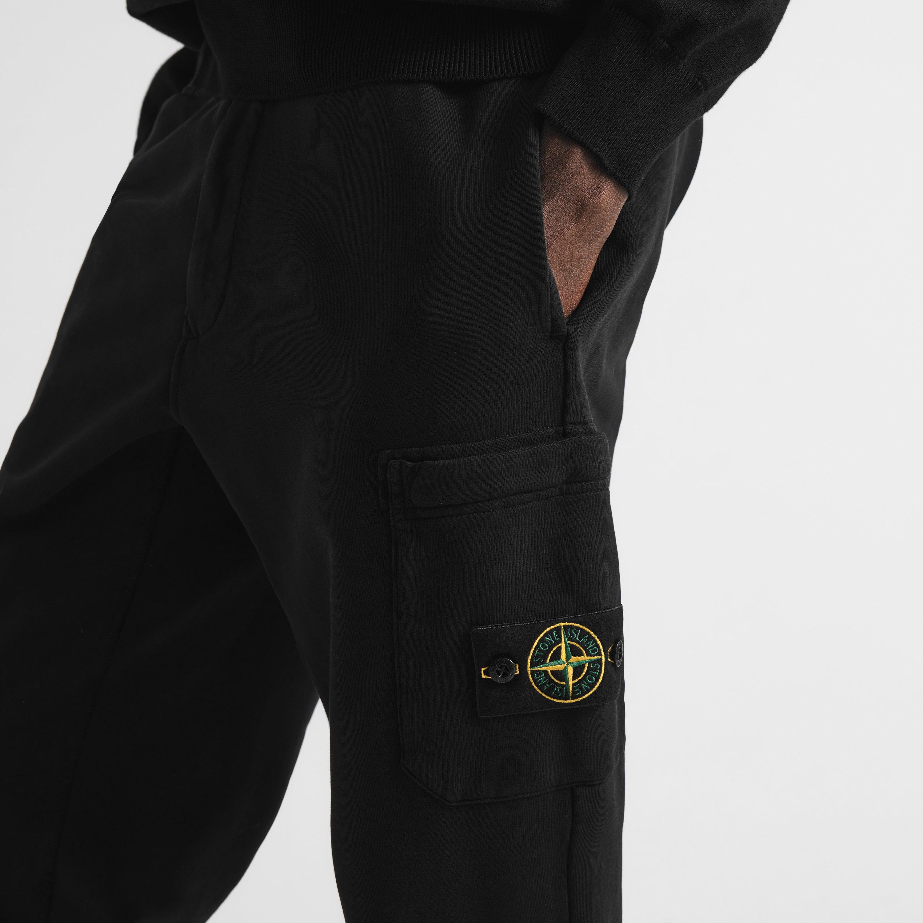 Black V0029 - Stone Island - Men's LW Fleece Cotton Joggers - 5