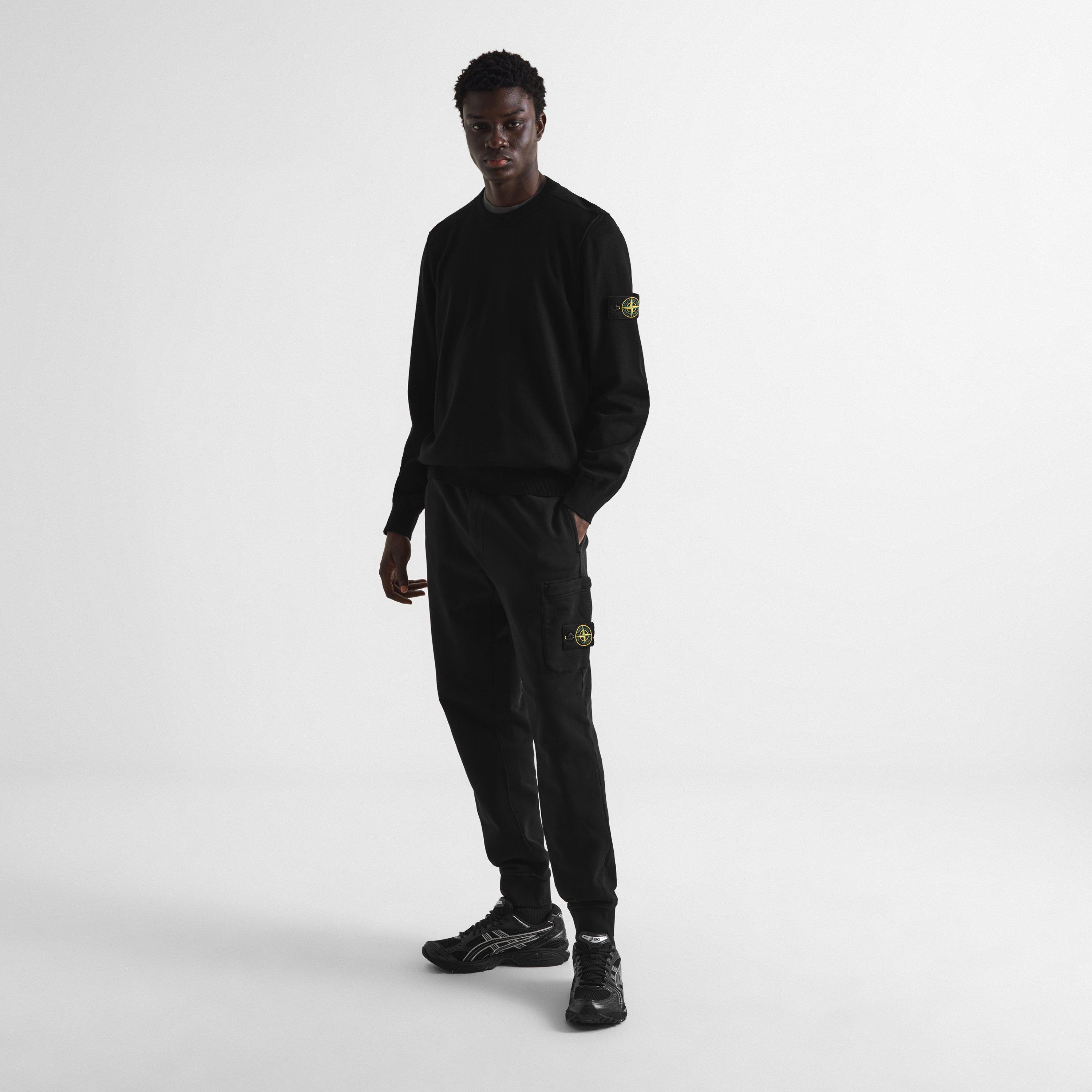 Black V0029 - Stone Island - Men's LW Fleece Cotton Joggers - 6