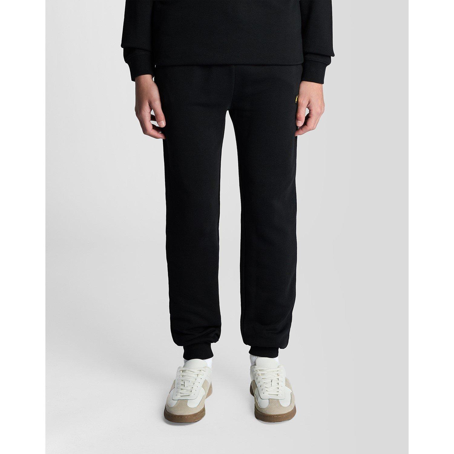 Black - Lyle and Scott - Kids Closed Hem Fleece Joggers - 1