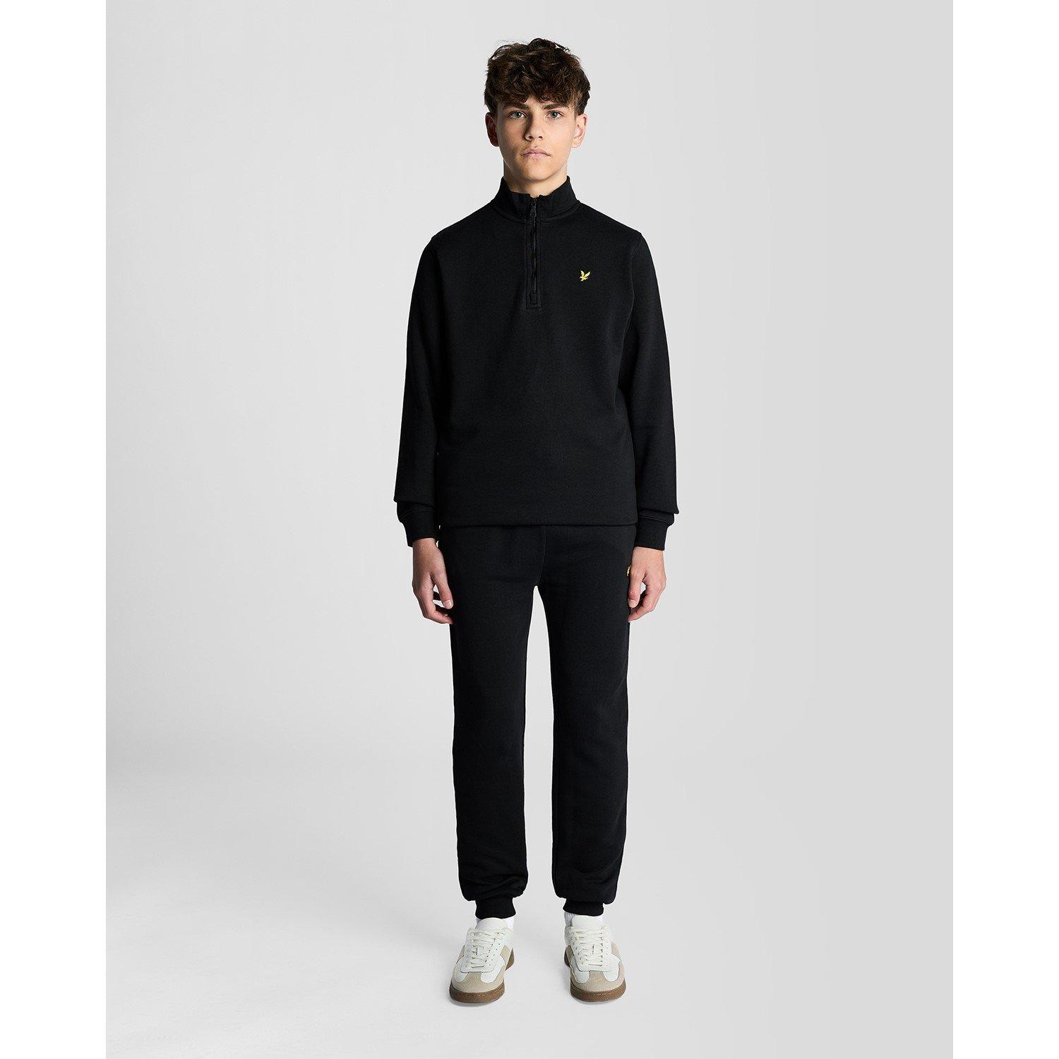 Black - Lyle and Scott - Kids Closed Hem Fleece Joggers - 3