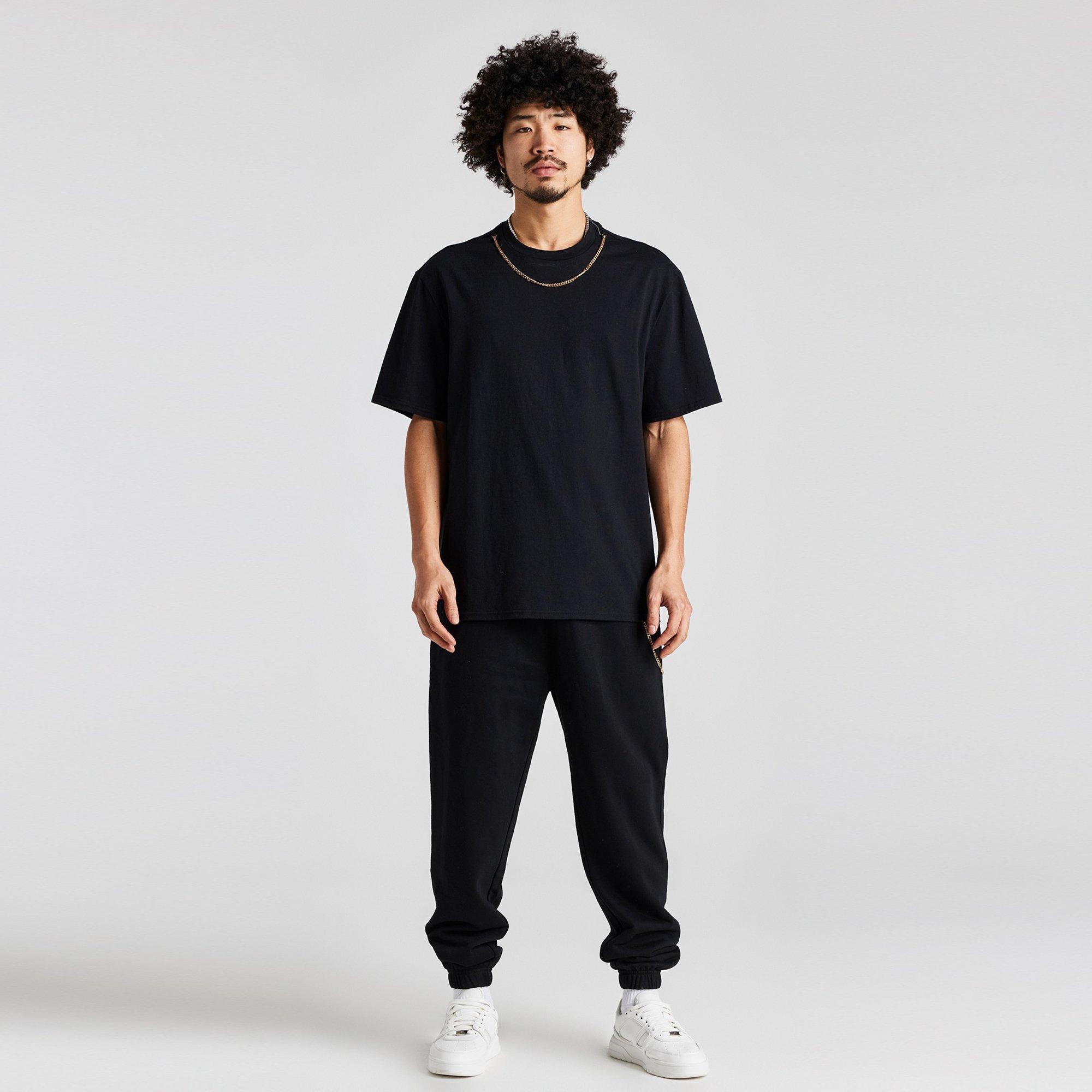 Schwarz - SikSilk - Closed Hem Fleece Joggers - 3