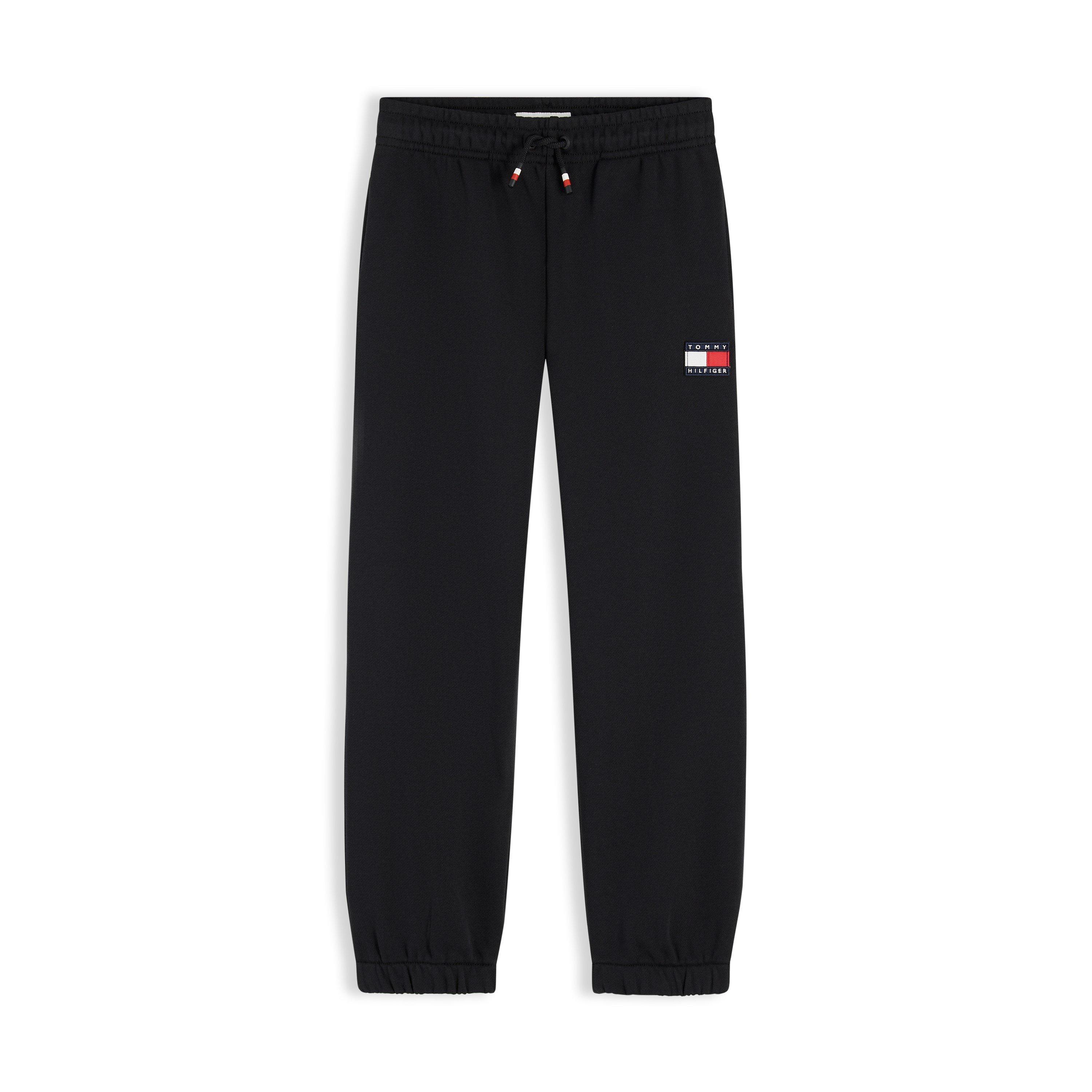 Tommy Hilfiger Kids' Closed Hem Fleece Jogging Bottoms - Black BDS - Size 12Y