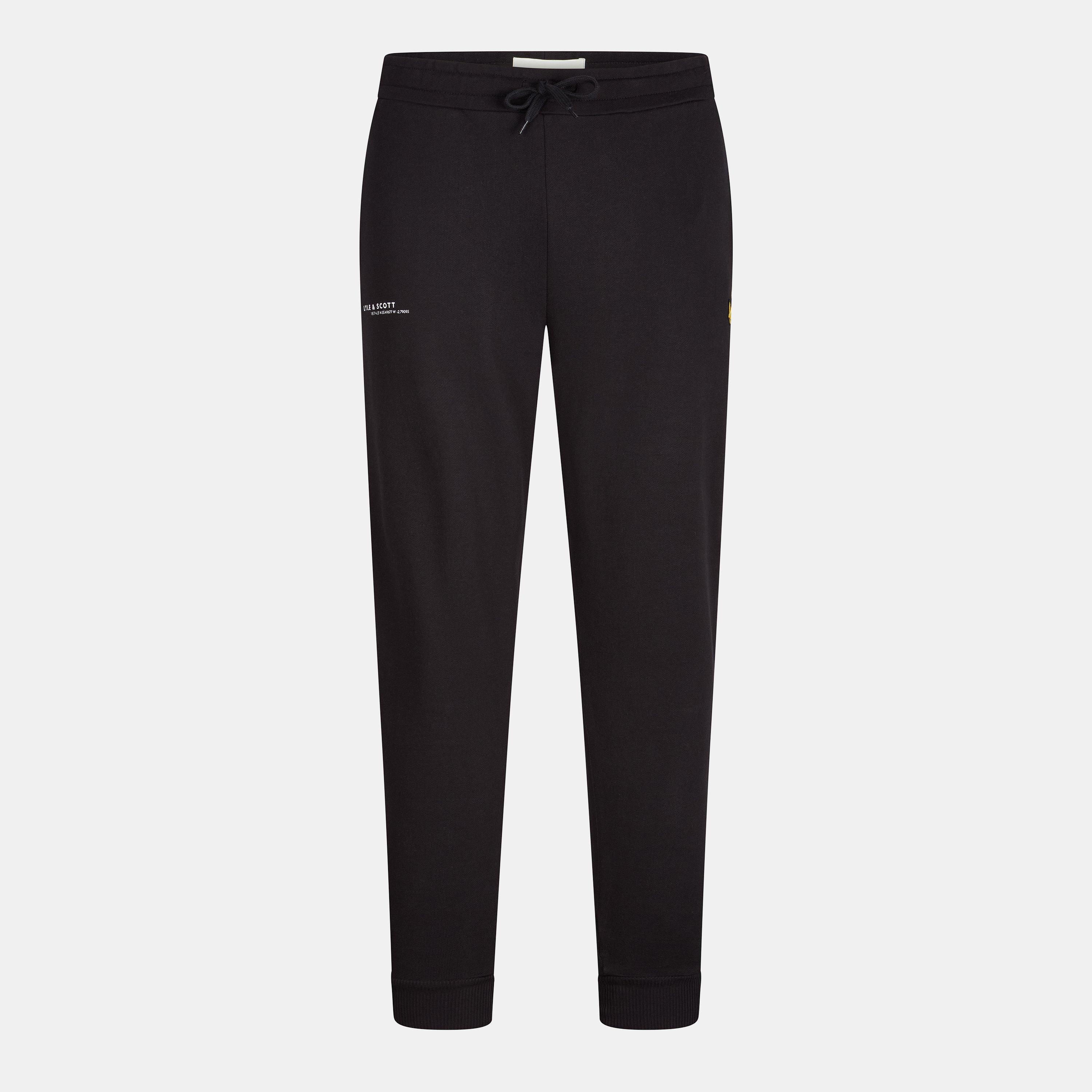 Lyle And Scott Men's Logo Closed Hem Fleece Joggers - Jet Black Z865 - XS