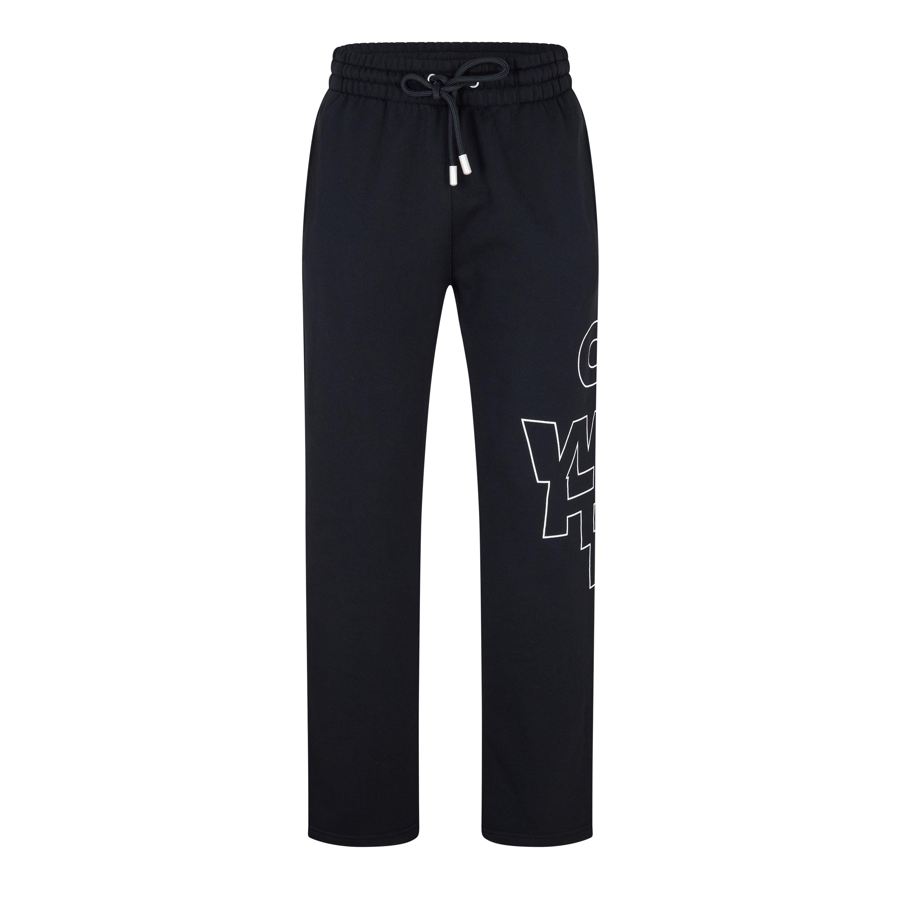 Off White Men's Closed Hem Fleece Joggers - Black-White - XL