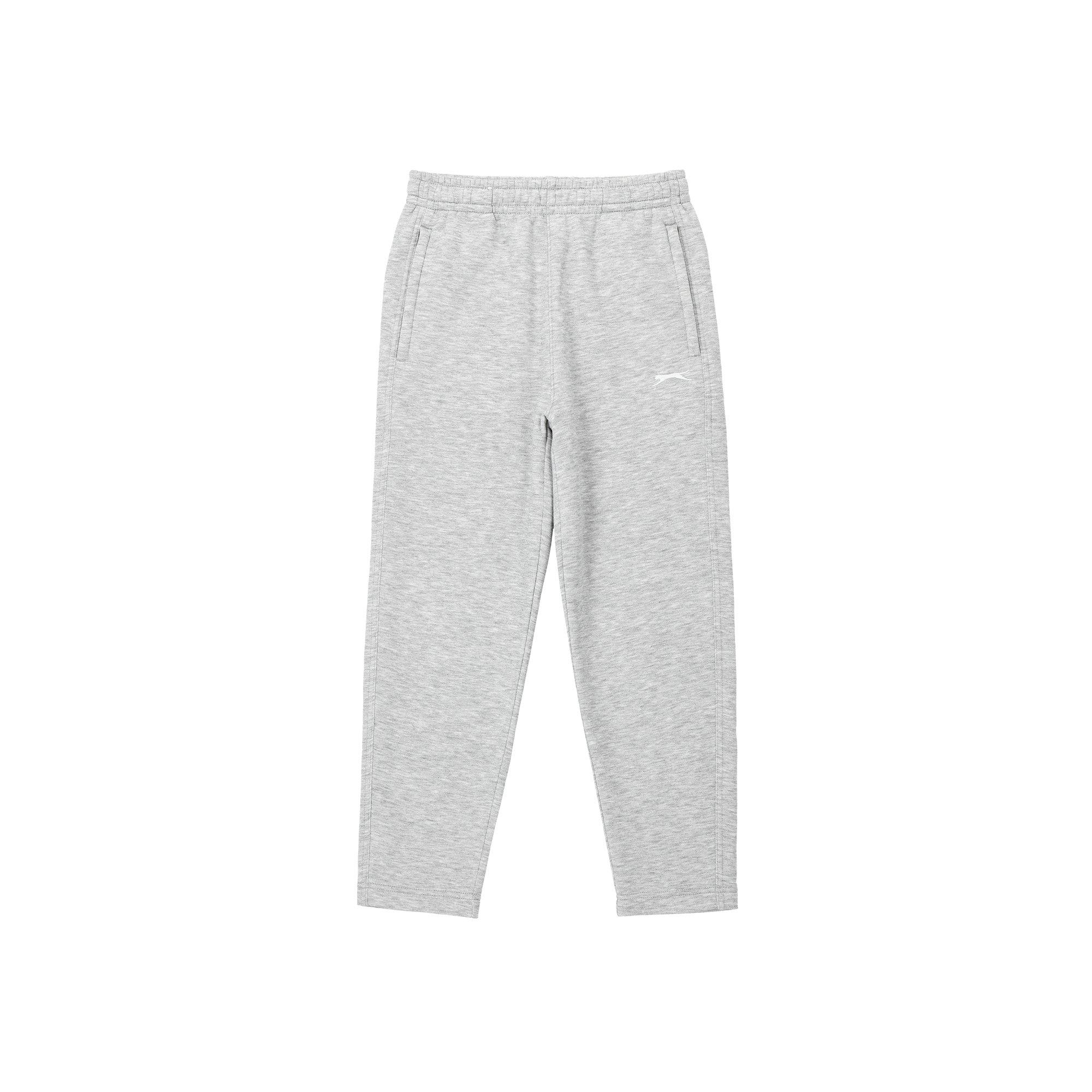 Slazenger Boys Open Hem Fleece Pants Junior - Grey Marl - 13 Years