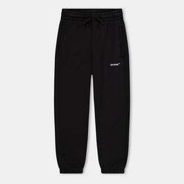 Off White Kids Closed Hem Fleece Jogging Bottoms