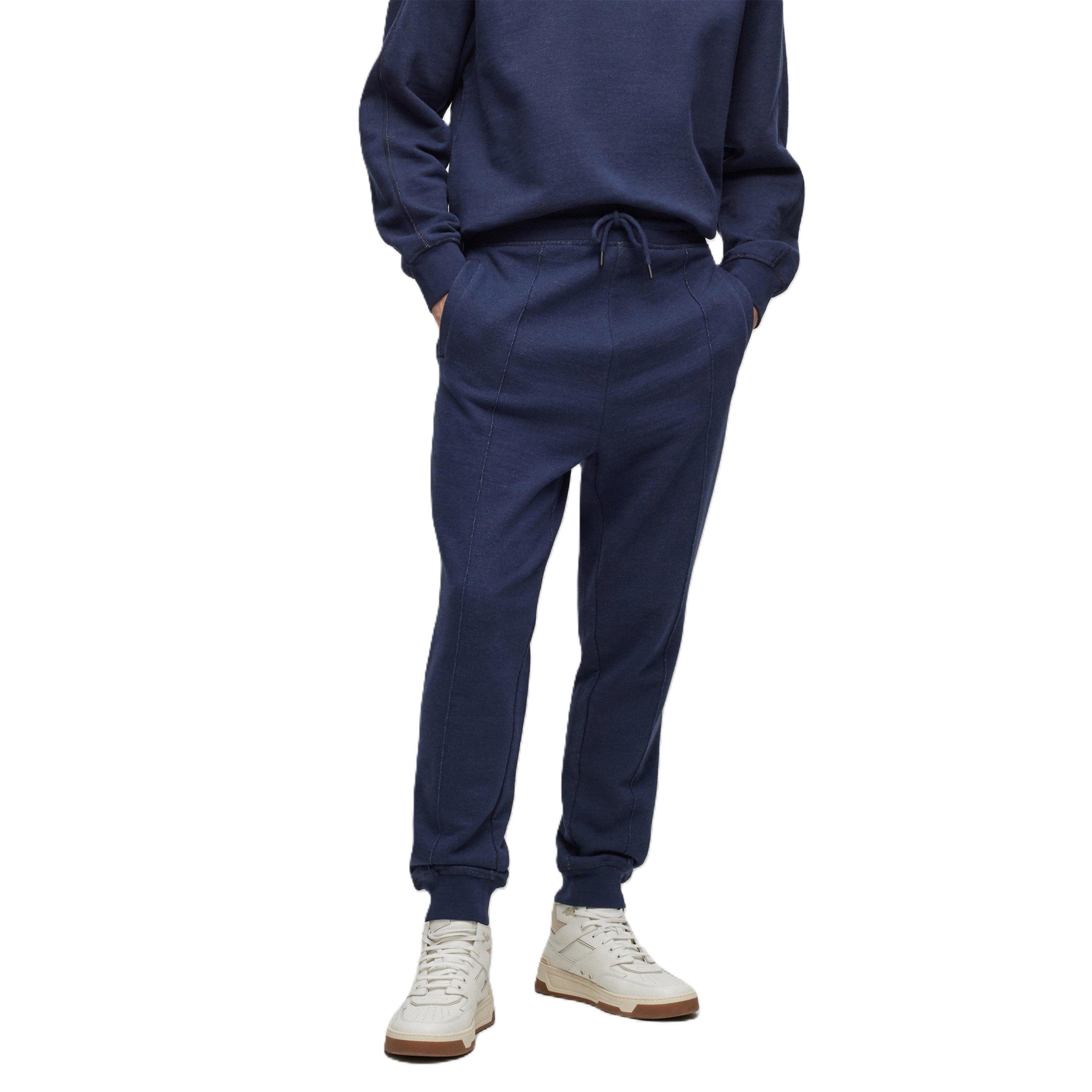 Boss Men's Seglitchstitch Closed Hem Fleece Joggers - Blue - 2XL