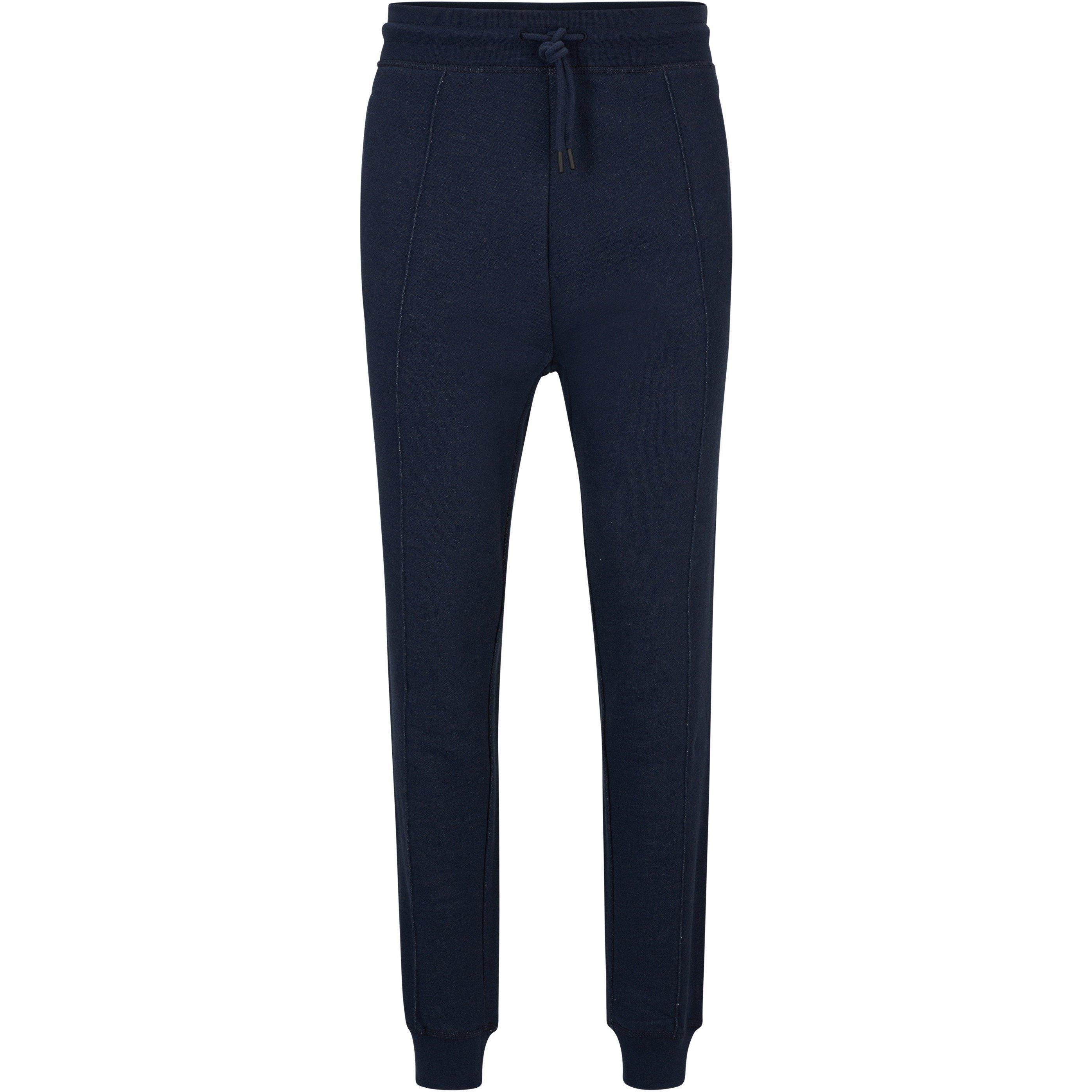 Blue - Boss - Men's Seglitchstitch Closed Hem Fleece Joggers - 4