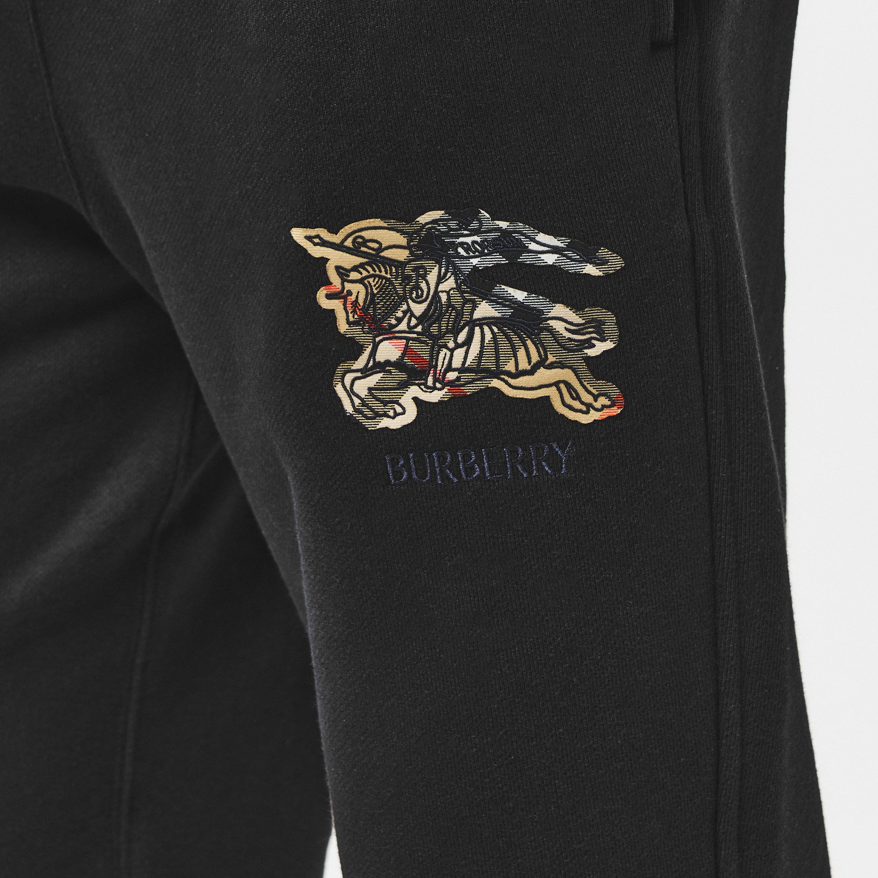 Black - Burberry - Men's Closed Hem Fleece Jogging Bottoms - 5