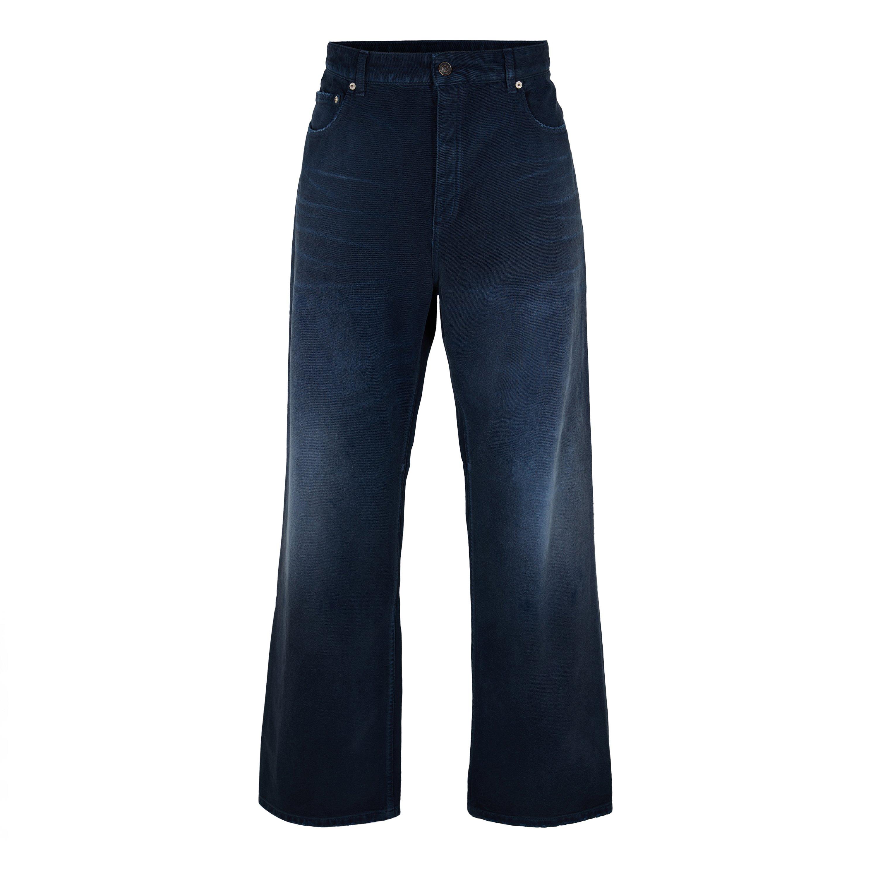 Navy - Balenciaga - Mens Curved Knee Trousers - 1