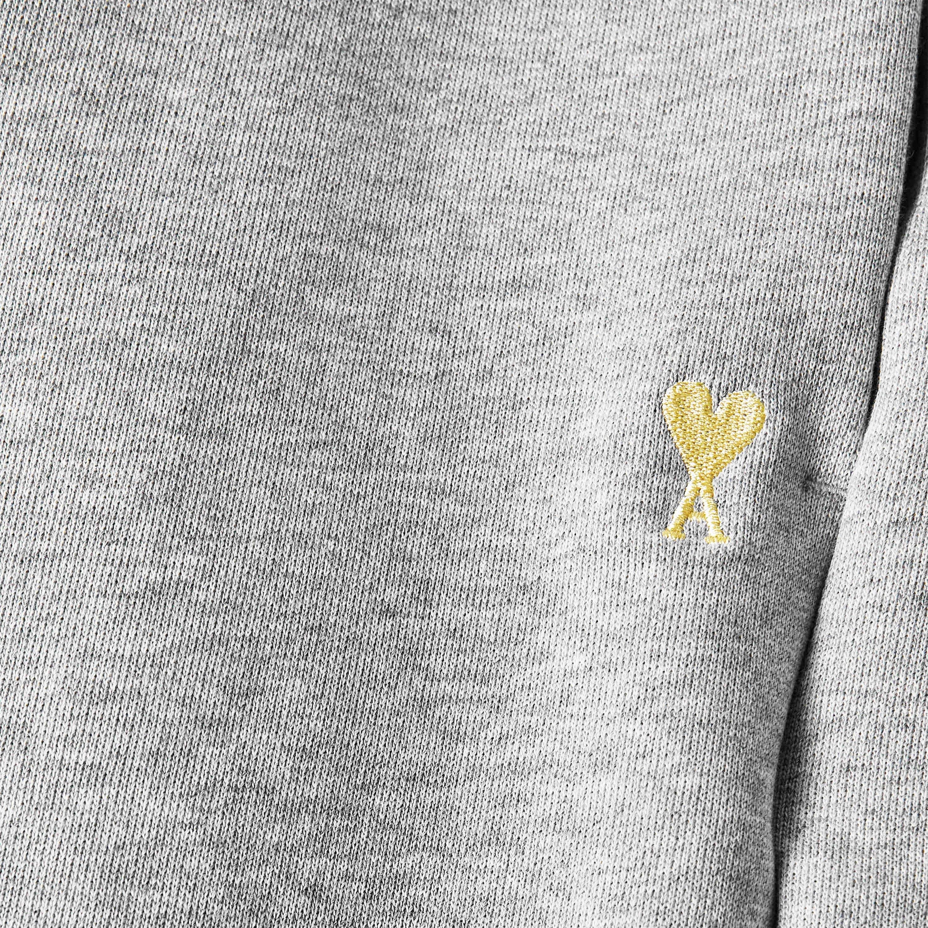 Grey - Ami Paris - Men's Closed Hem Fleece Joggers - 5