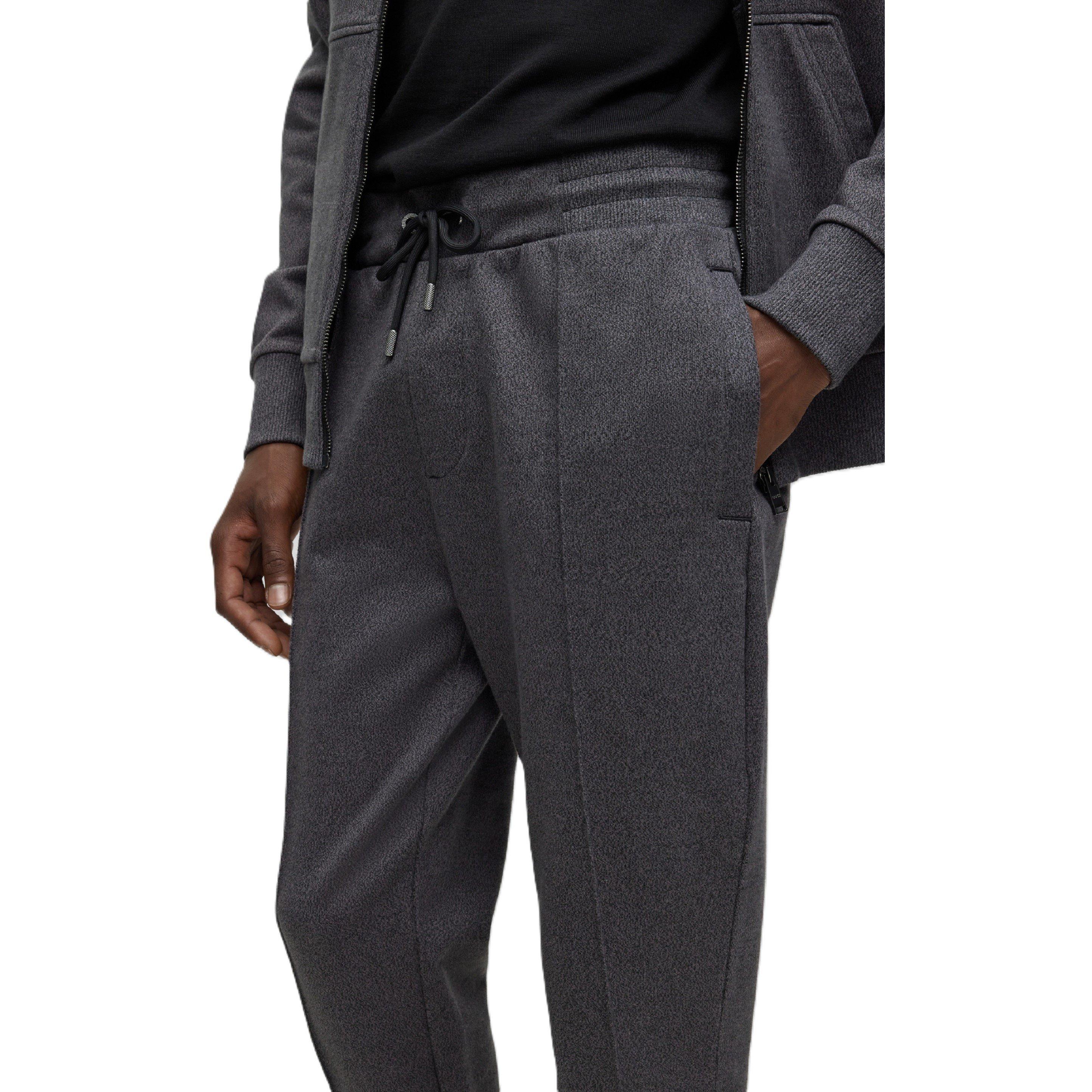Black - Boss - Men's Lamont Closed Hem Fleece Joggers - 3