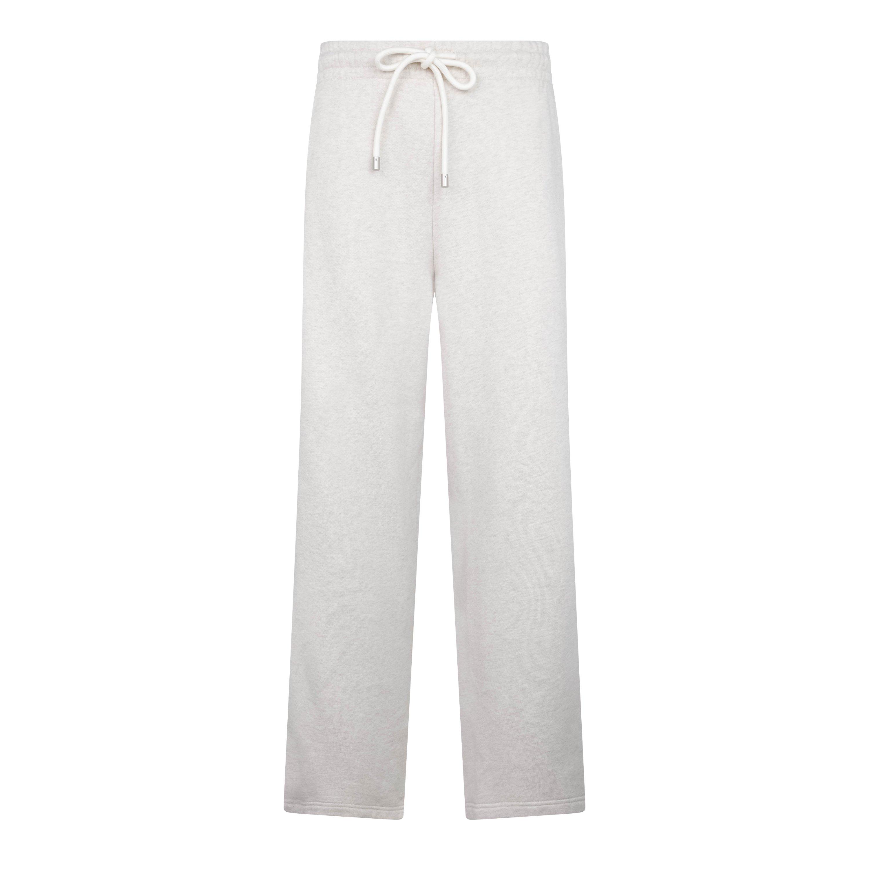 Unisex Adults Wide Leg Sweatpant Open Hem Fleece Jogging Bottoms