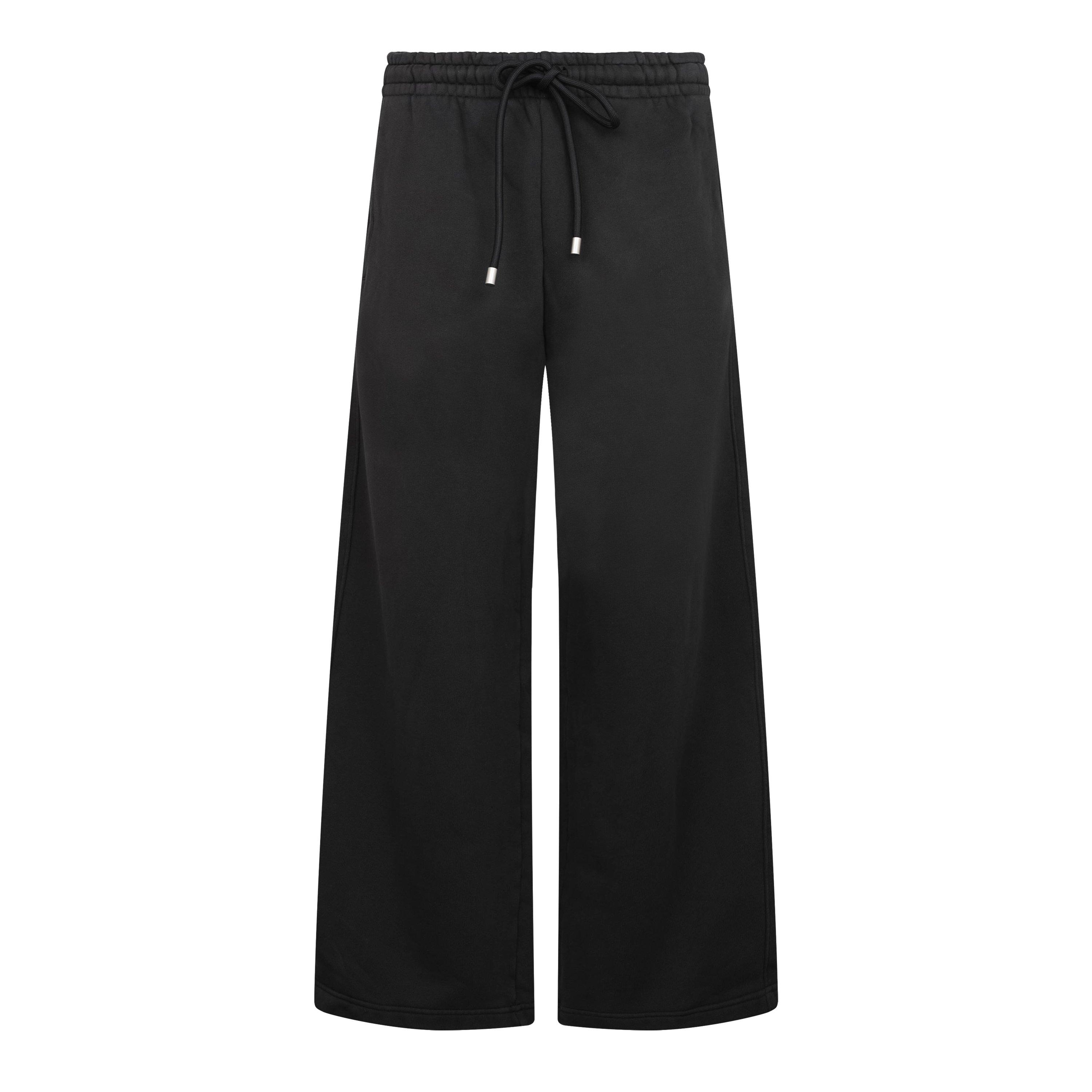 Unisex Adults Wide Leg Sweatpant Open Hem Fleece Jogging Bottoms