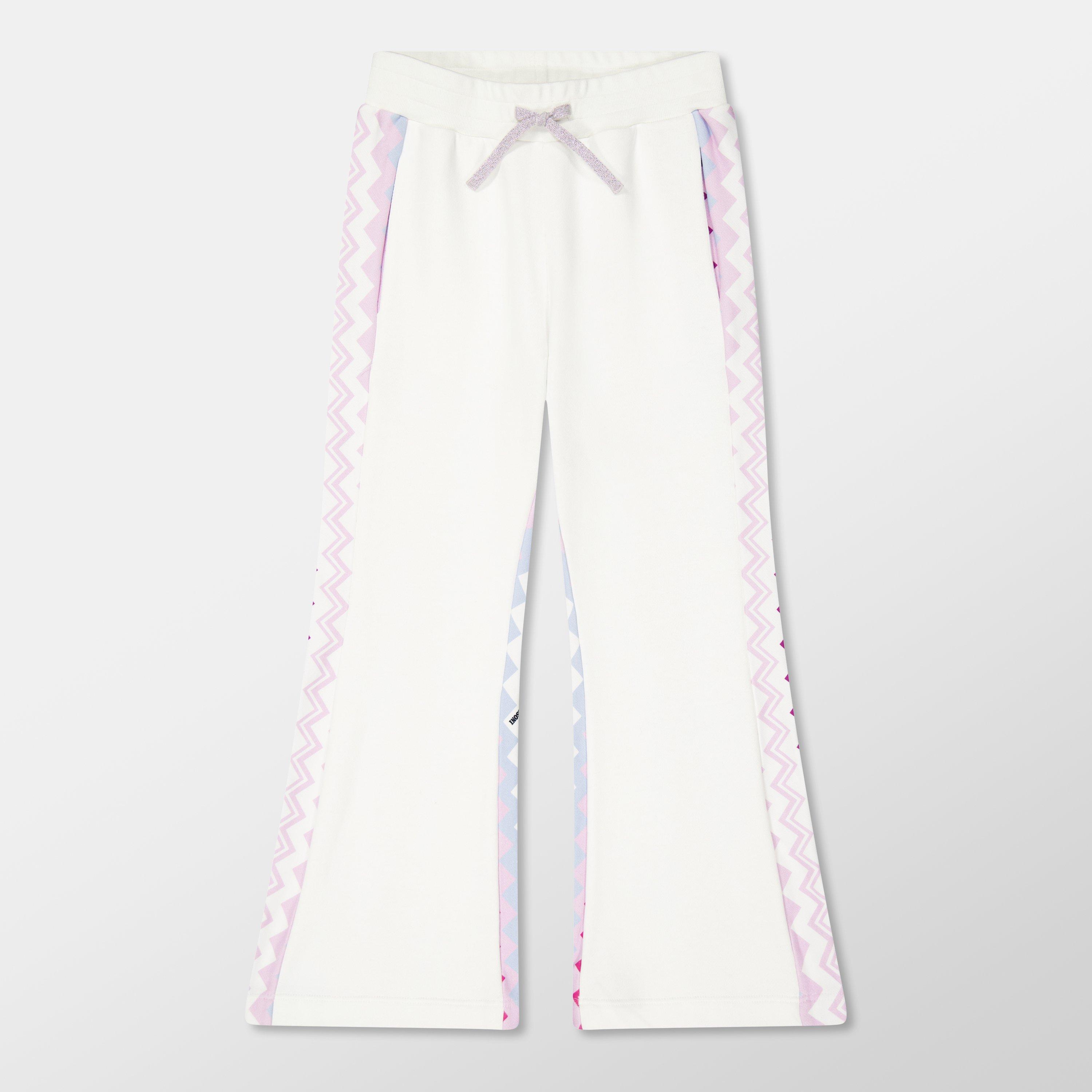 white/colourful - Missoni - Kids' Logo Closed Hem Fleece Joggers - 1