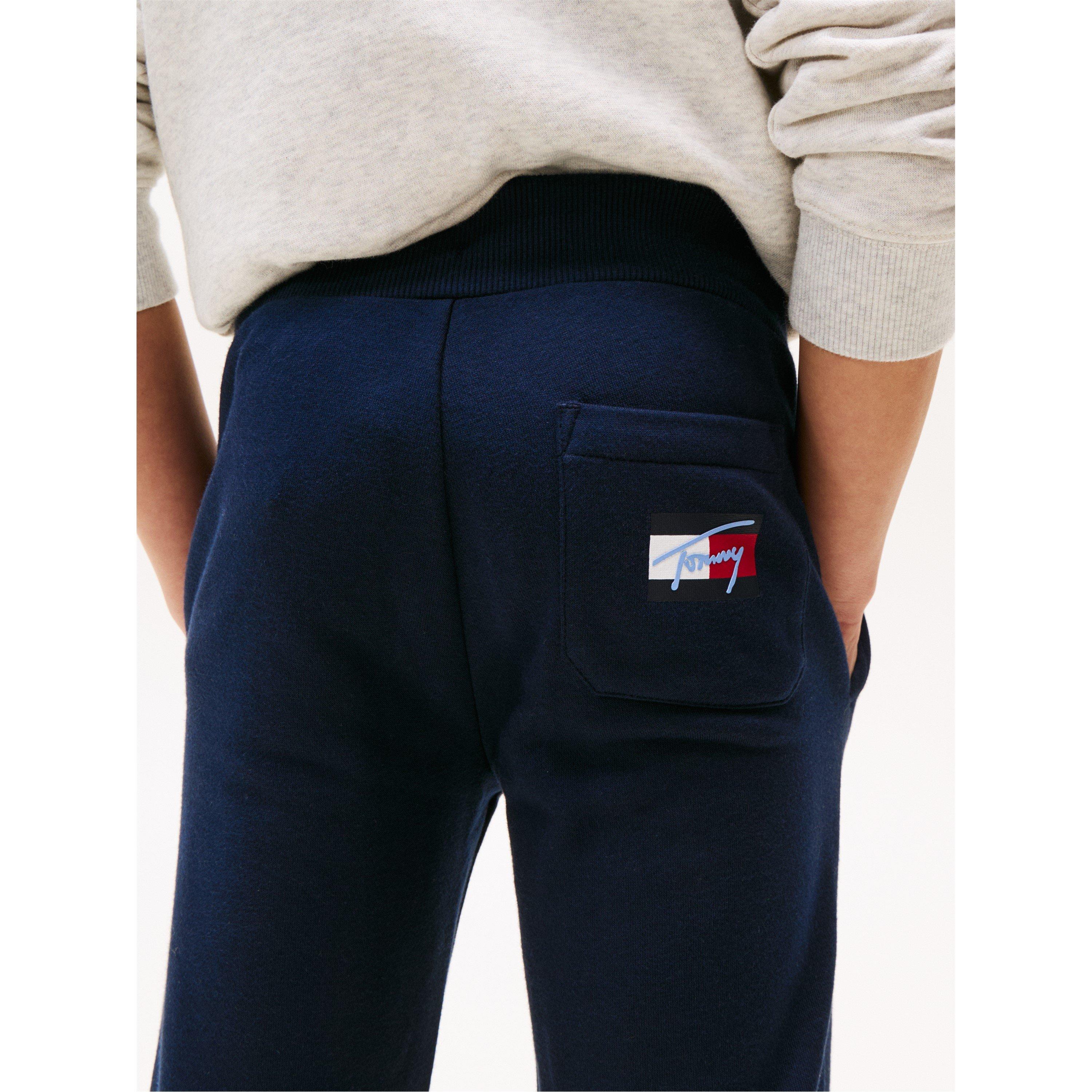 Night Navy C1G - Tommy Hilfiger - Kids' Script Closed Hem Fleece Joggers - 3
