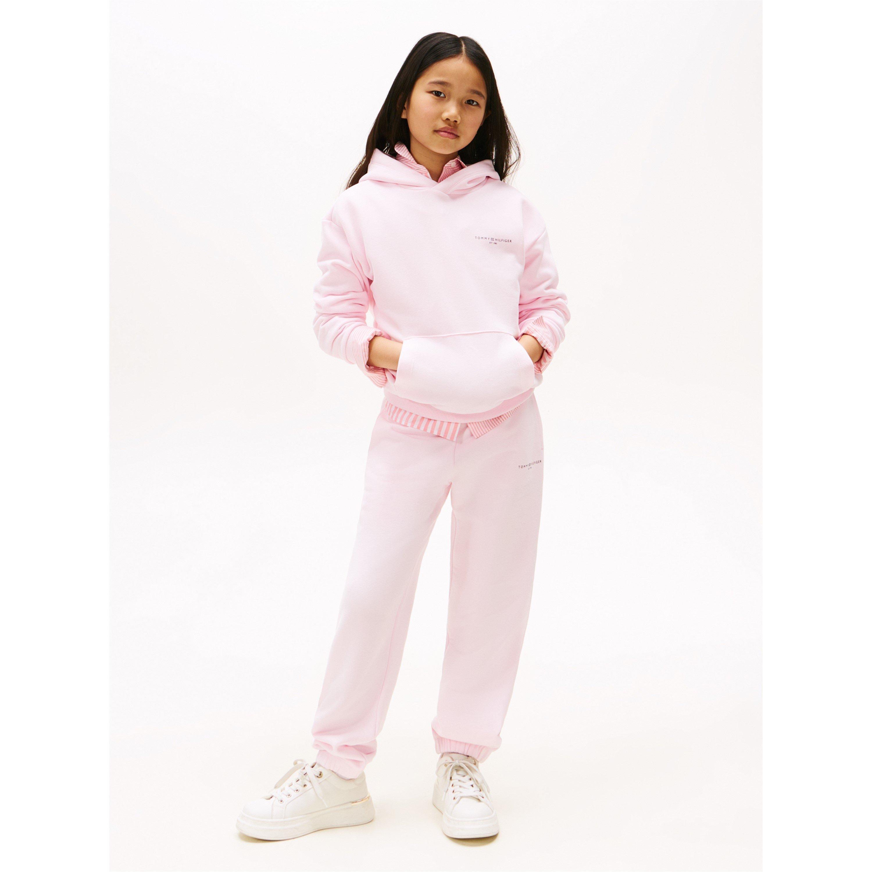 Light Pink TOG - Tommy Hilfiger - Kids' Small Logo Closed Hem Fleece Joggers - 3