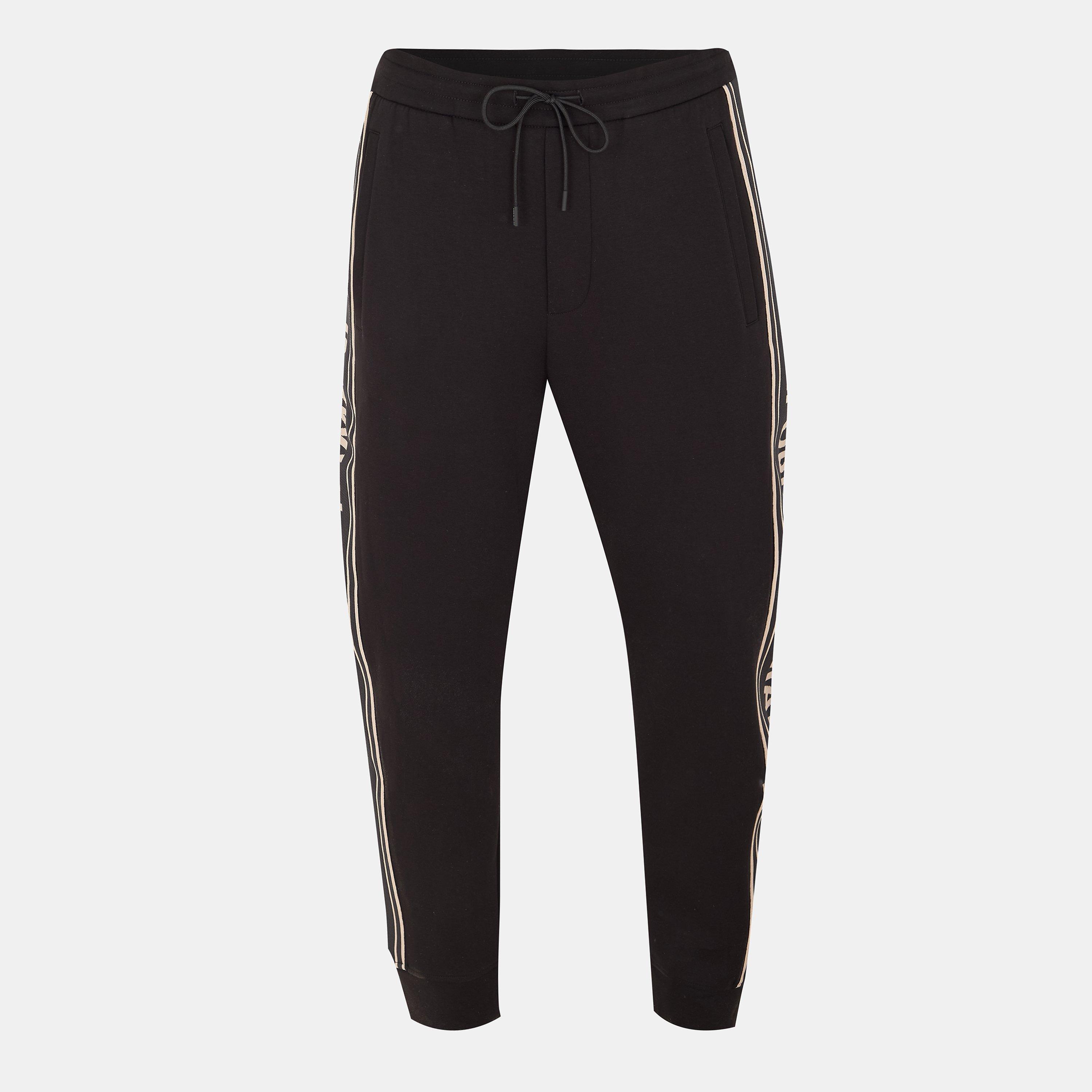 Black UC001 - Emporio Armani - Men's Cuffed Fleece Joggers - 1