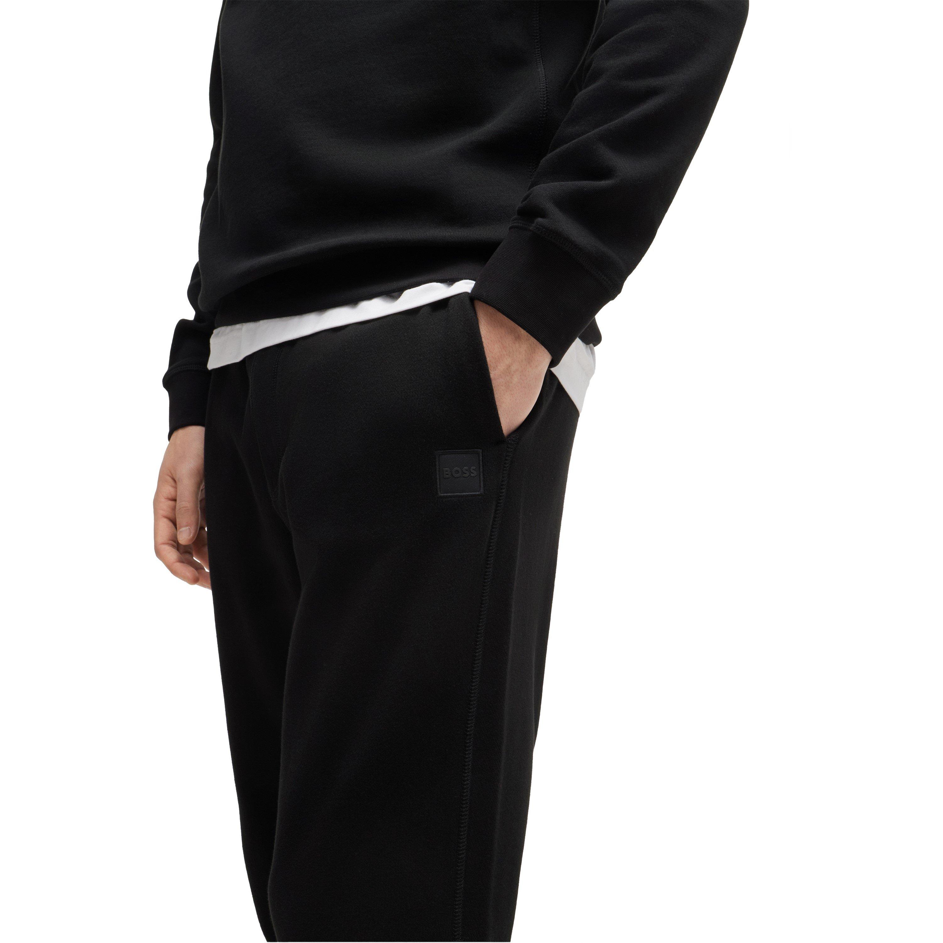 Black - Boss - Men's Sestart Closed Hem Fleece Trousers - 4