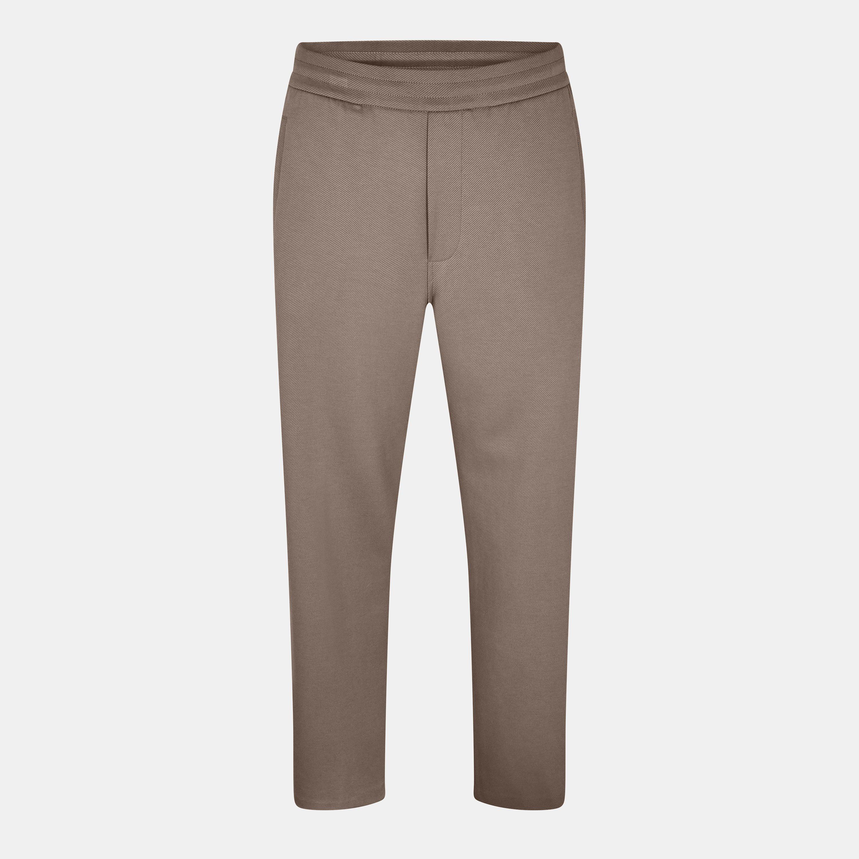 Walnut U6189 - Emporio Armani - Men's Closed Hem Fleece Joggers - 1