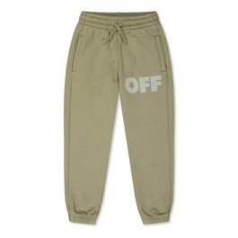 Off White Garment Dyed Joggers Juniors