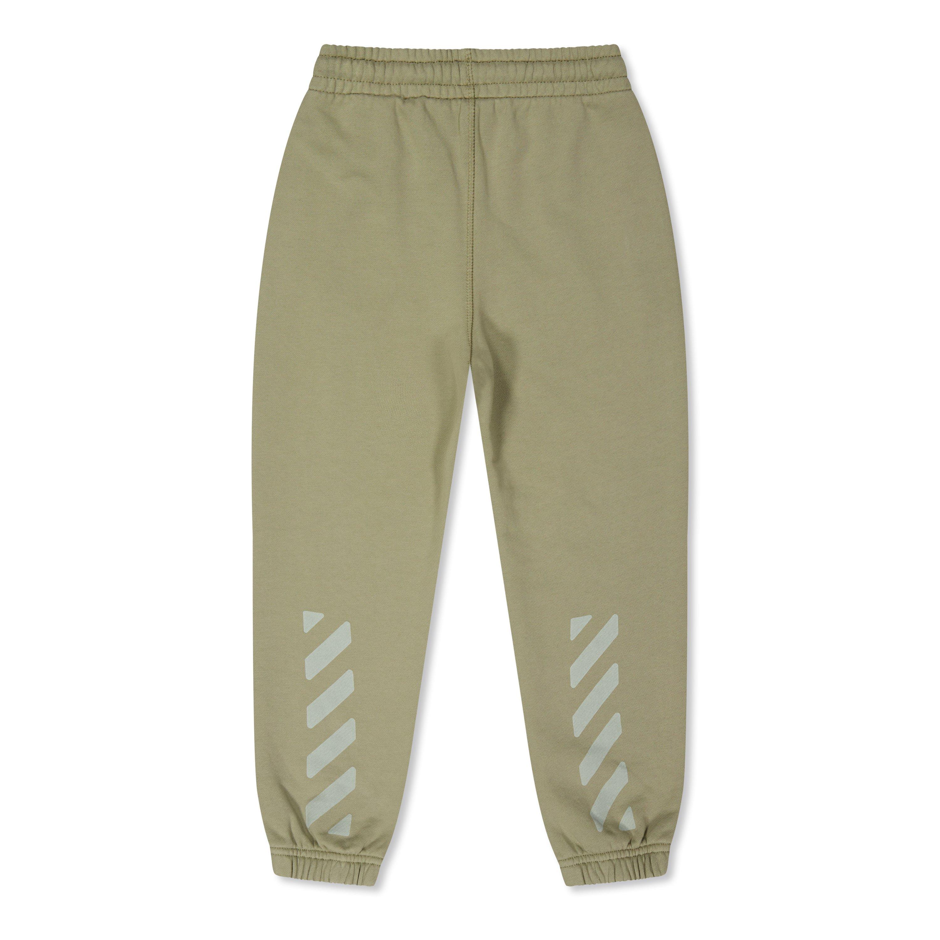 Beige 6305 - Off White - Unisex Garment Dyed Joggers with Logo on Thigh - 2