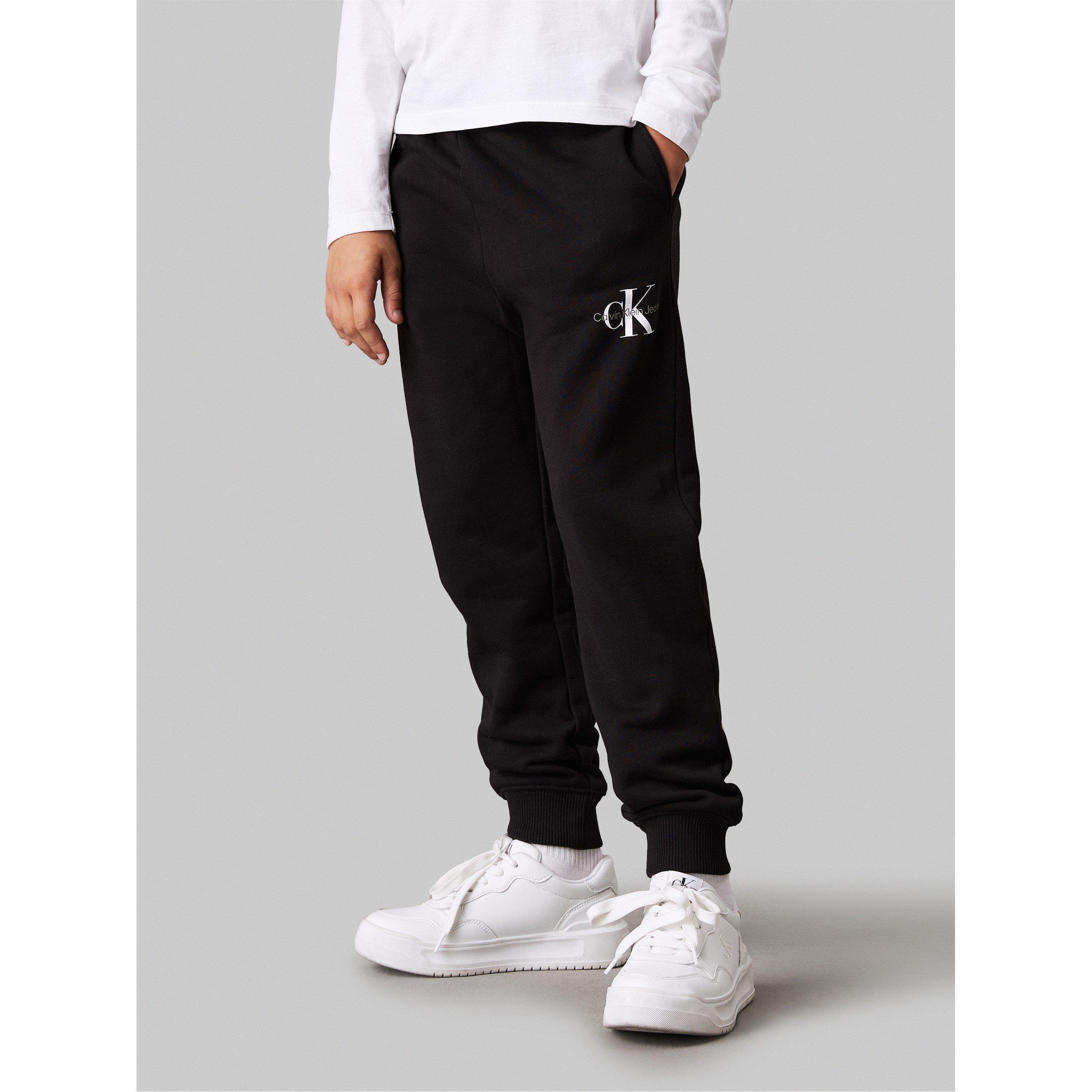 CK Black BEH - Calvin Klein Jeans - Kids' Mono Closed Hem Fleece Joggers - 1