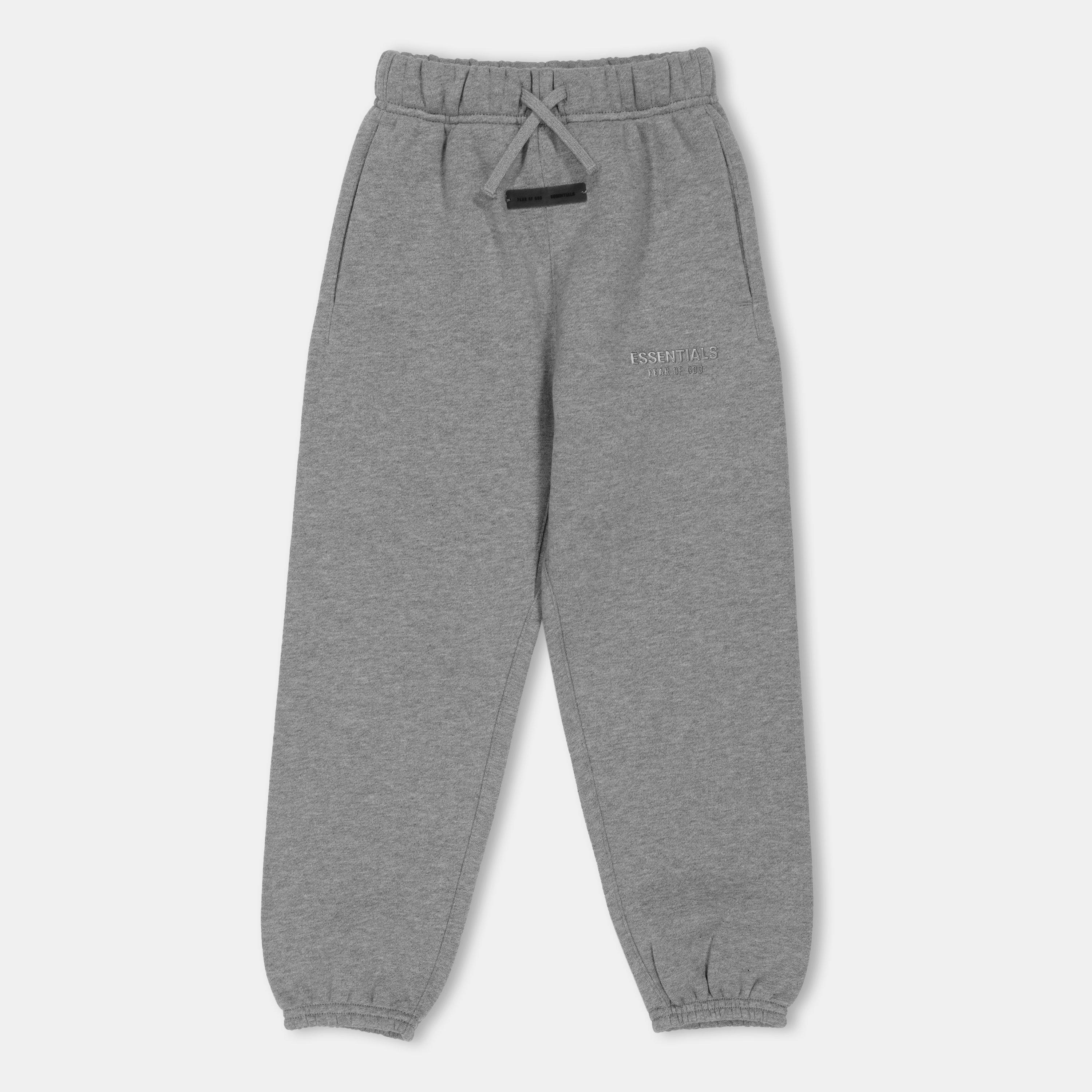 Concret Heather - Fear Of God Essentials - Unisex Kids' Closed Ankle Fleece Joggers - 1