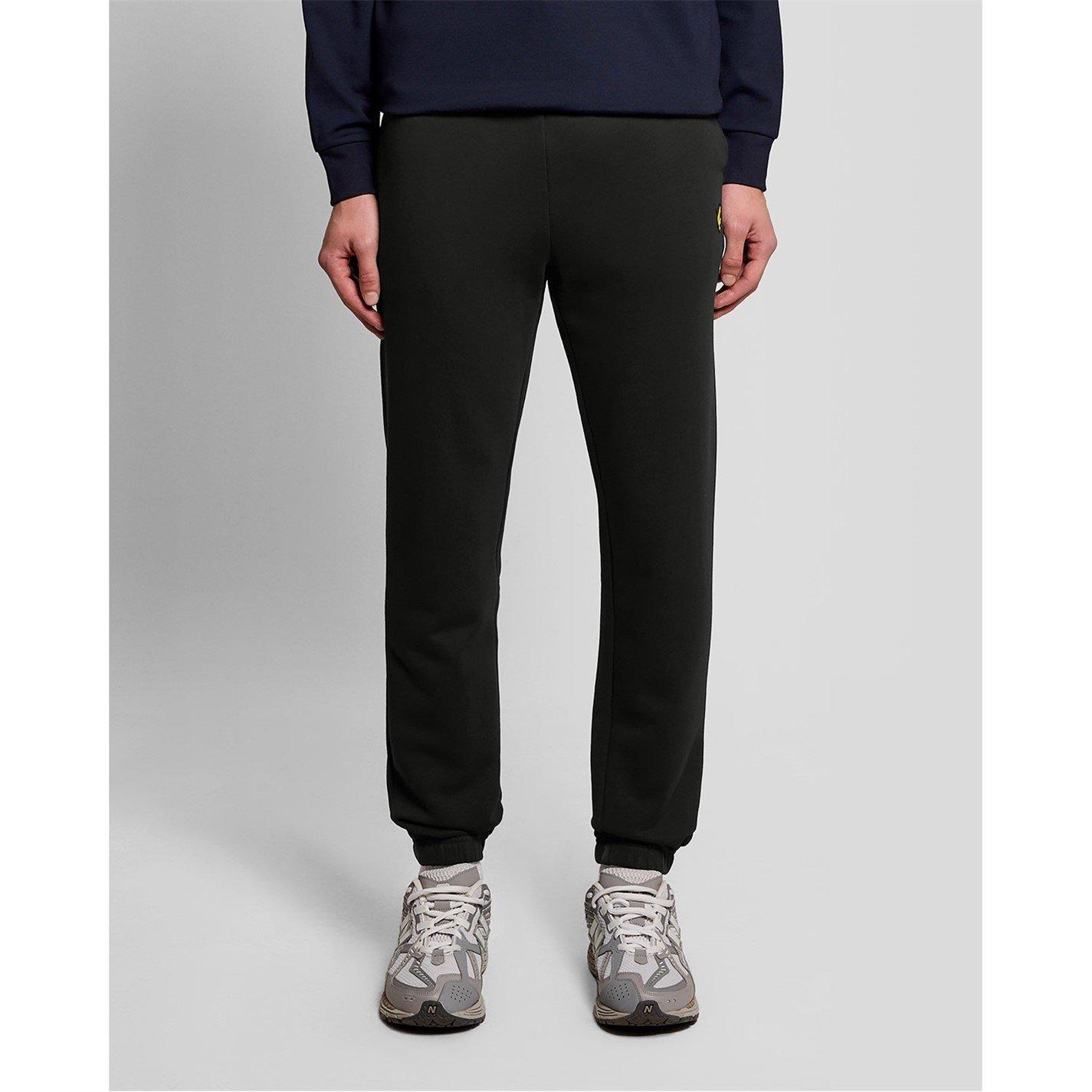 Jet Black - Lyle and Scott - Lyle & Scott Mens Cotton Slim Sweatpant - 2