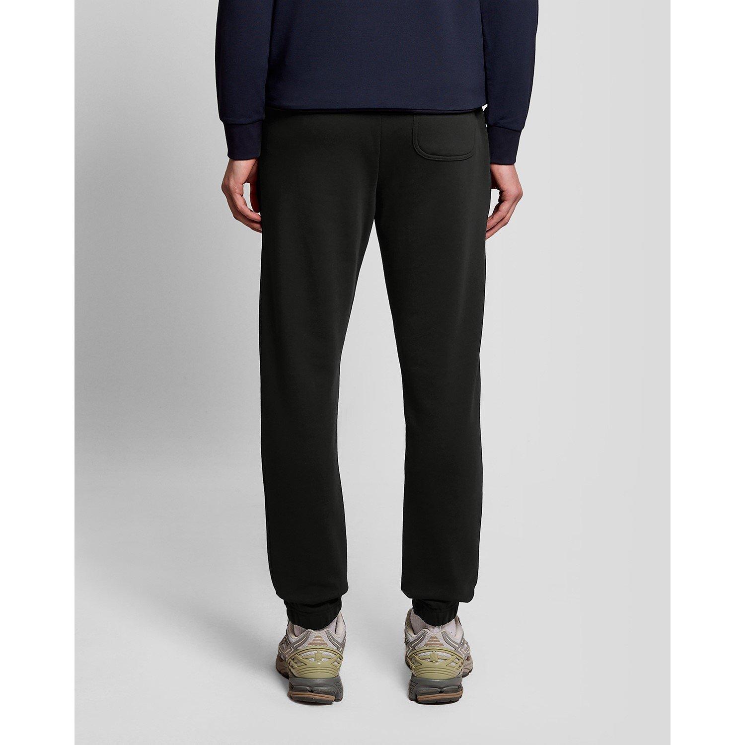 Jet Black - Lyle and Scott - Men's Closed Hem Fleece Joggers - 2