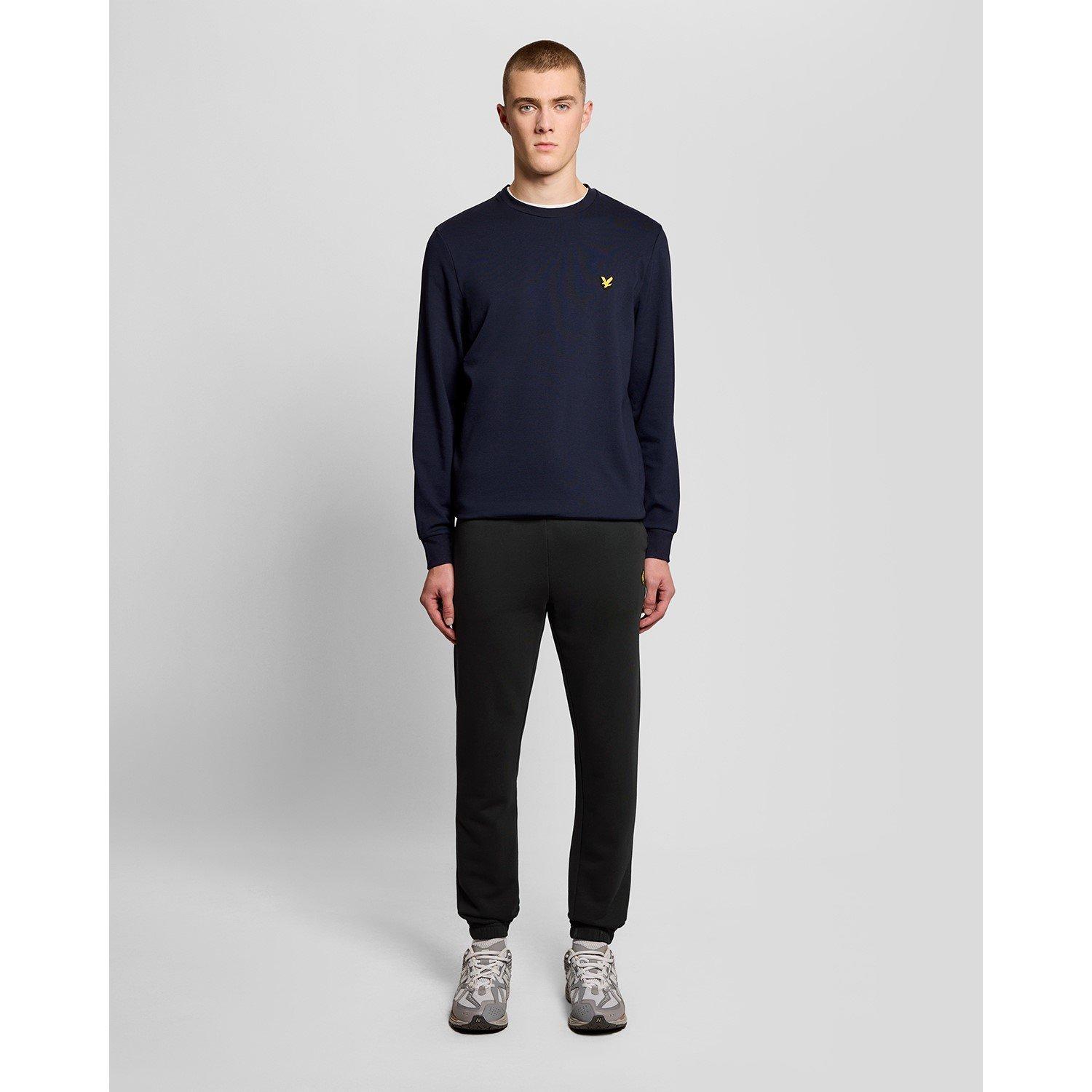 Jet Black - Lyle and Scott - Men's Closed Hem Fleece Joggers - 3