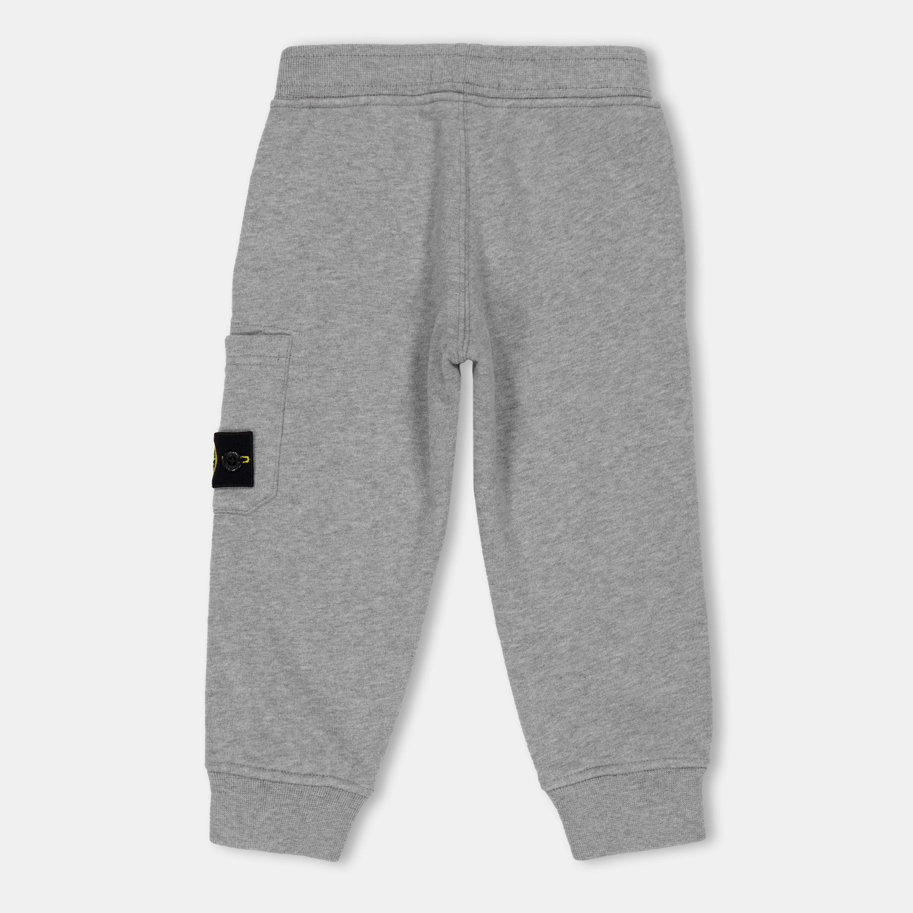 Grey Mel V0M64 - Stone Island - Kids' Fleece Closed Hem Joggers - 2