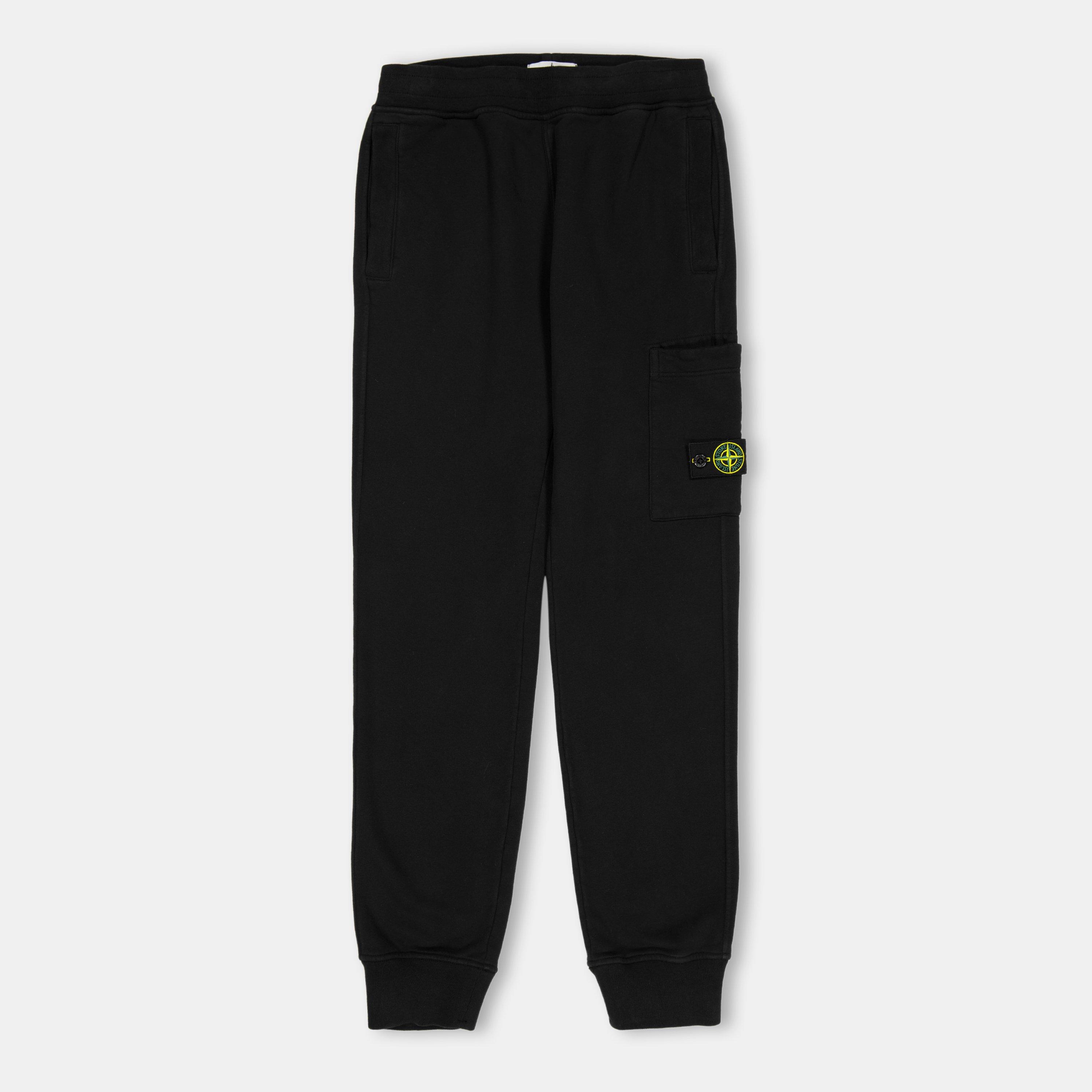 Stone Island Kids' Fleece Closed Hem Joggers - Black V0029 - 10 Years